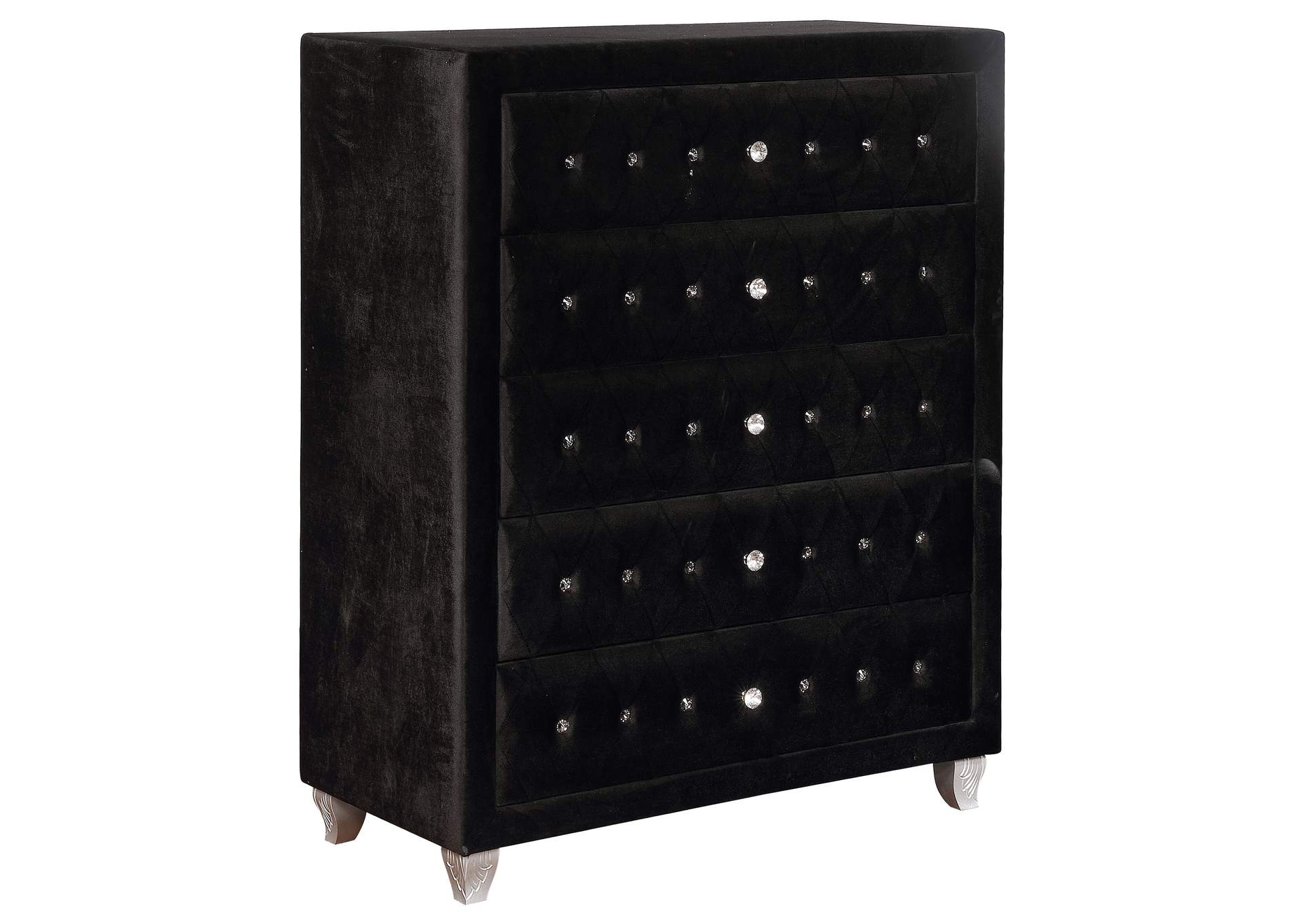 Deanna 5-drawer Rectangular Chest Black,Coaster Furniture