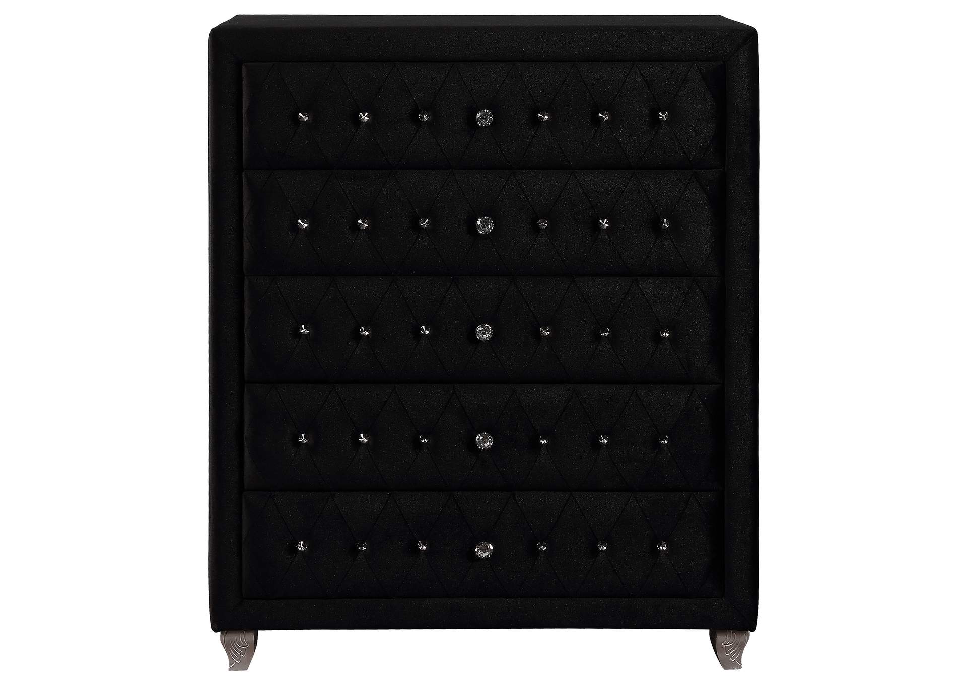 Deanna 5-drawer Rectangular Chest Black,Coaster Furniture