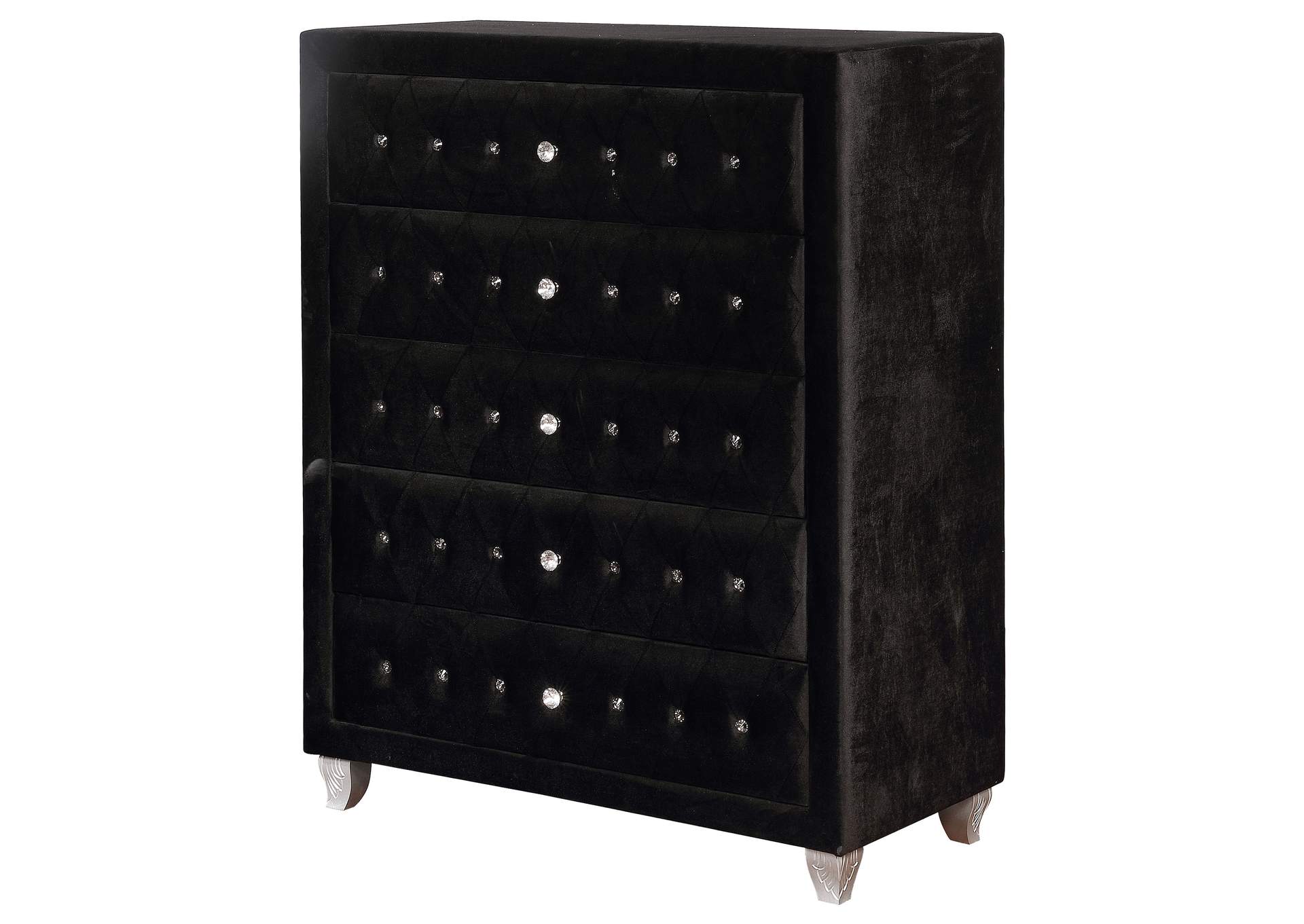 Deanna 5-drawer Rectangular Chest Black,Coaster Furniture