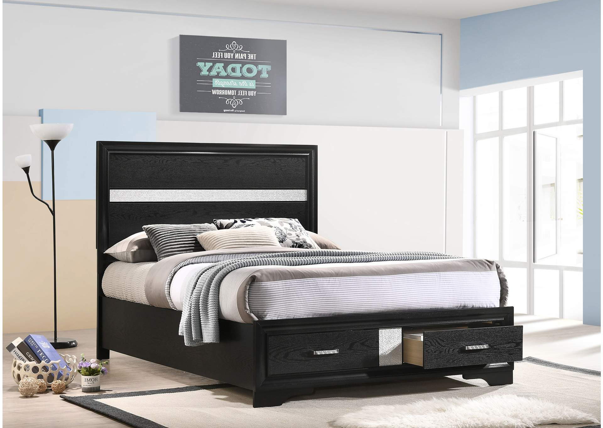 Miranda Full Storage Bed Black,Coaster Furniture