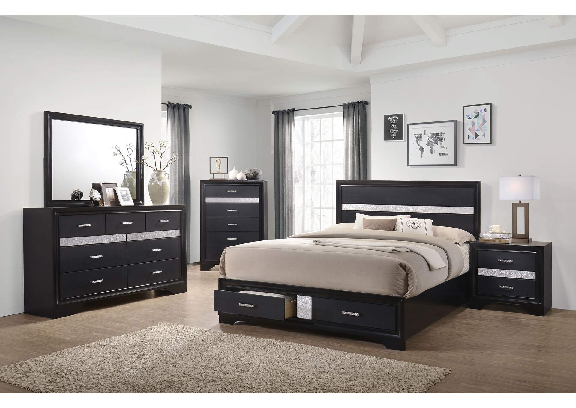 Miranda Platform Storage Bedroom Set,Coaster Furniture