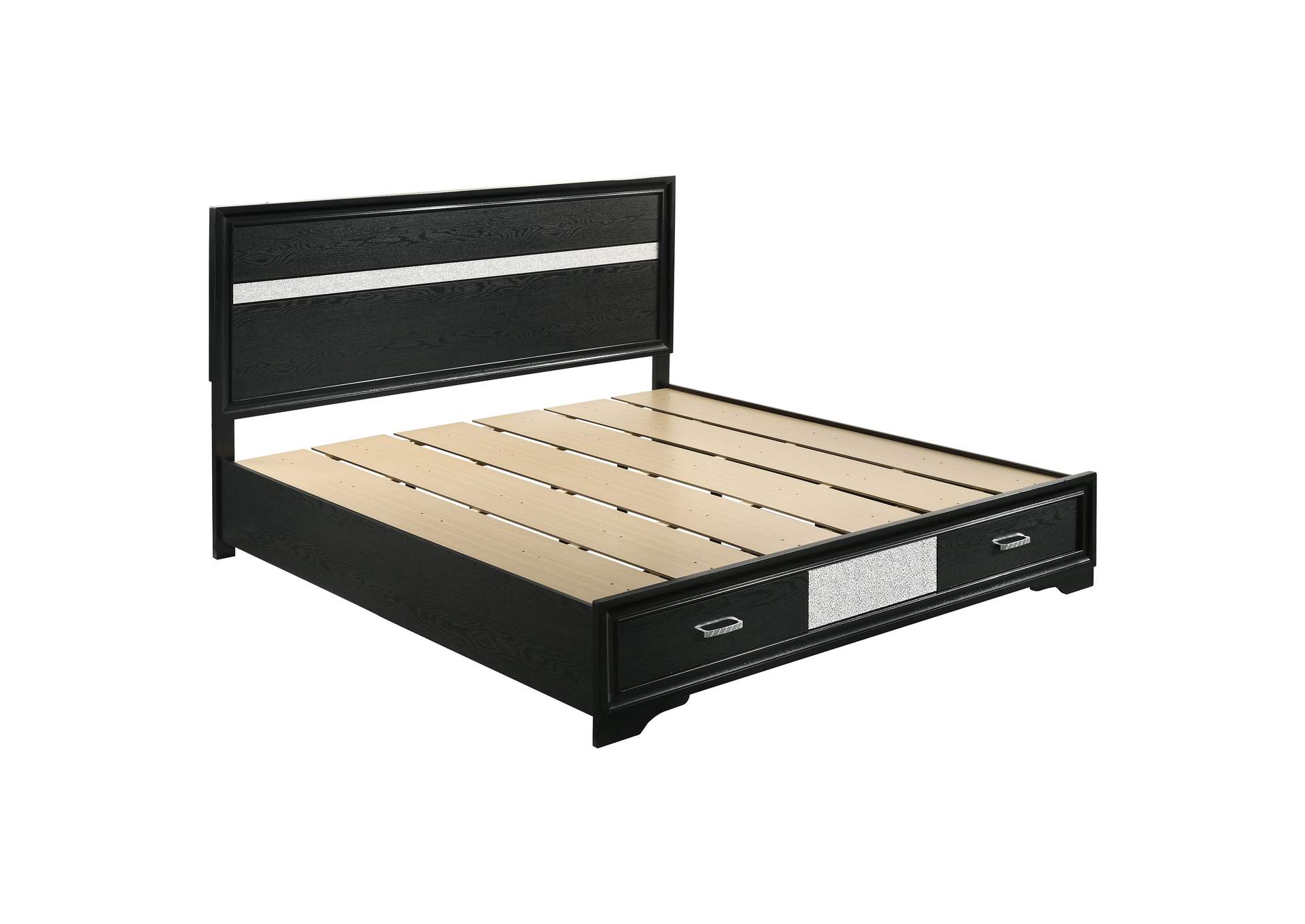 Miranda Eastern King 2-drawer Storage Bed Black,Coaster Furniture