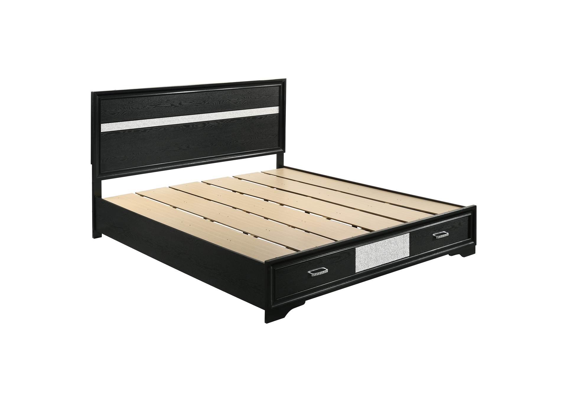 Miranda California King 2-drawer Storage Bed Black,Coaster Furniture