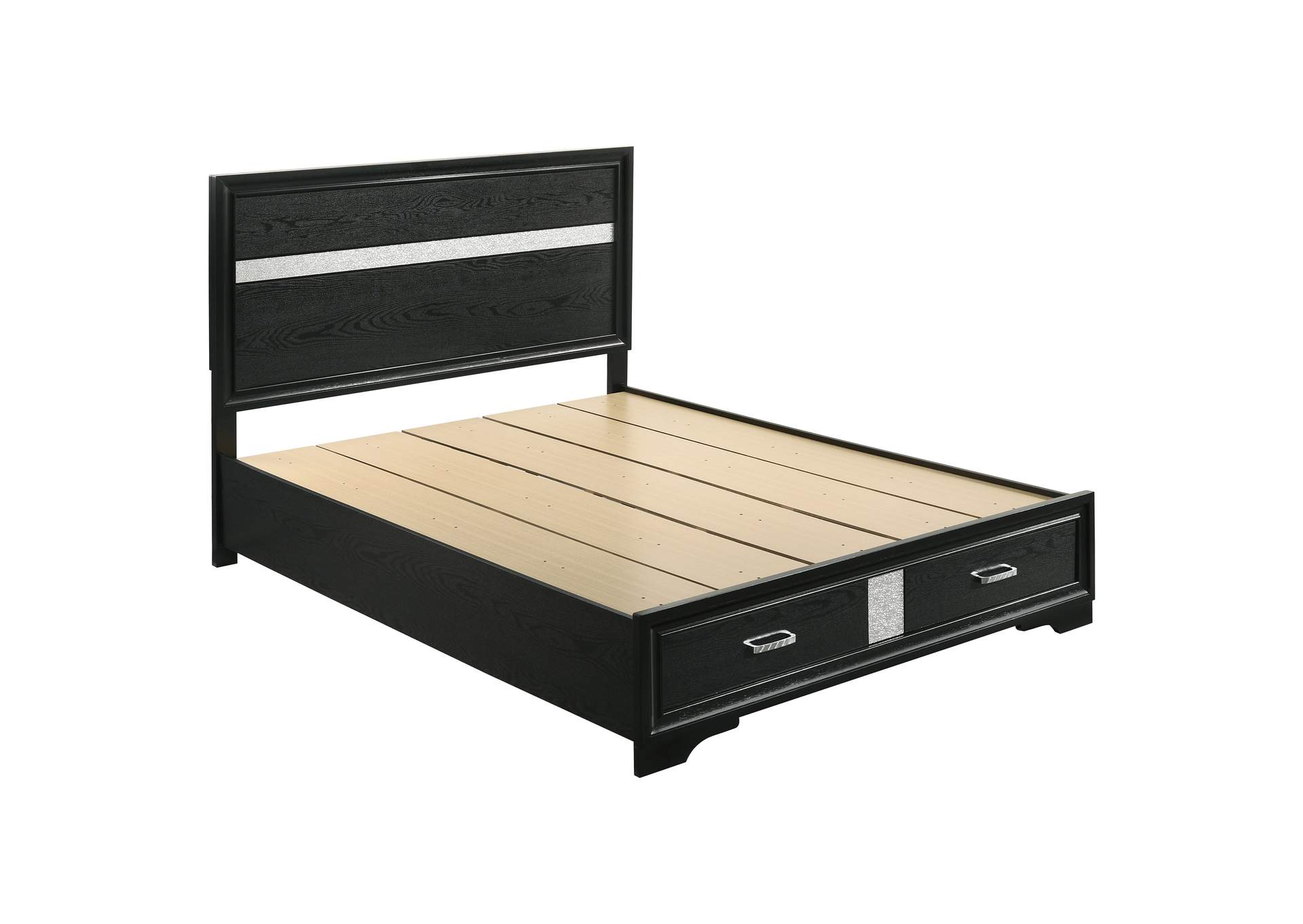 Miranda Queen 2-drawer Storage Bed Black,Coaster Furniture