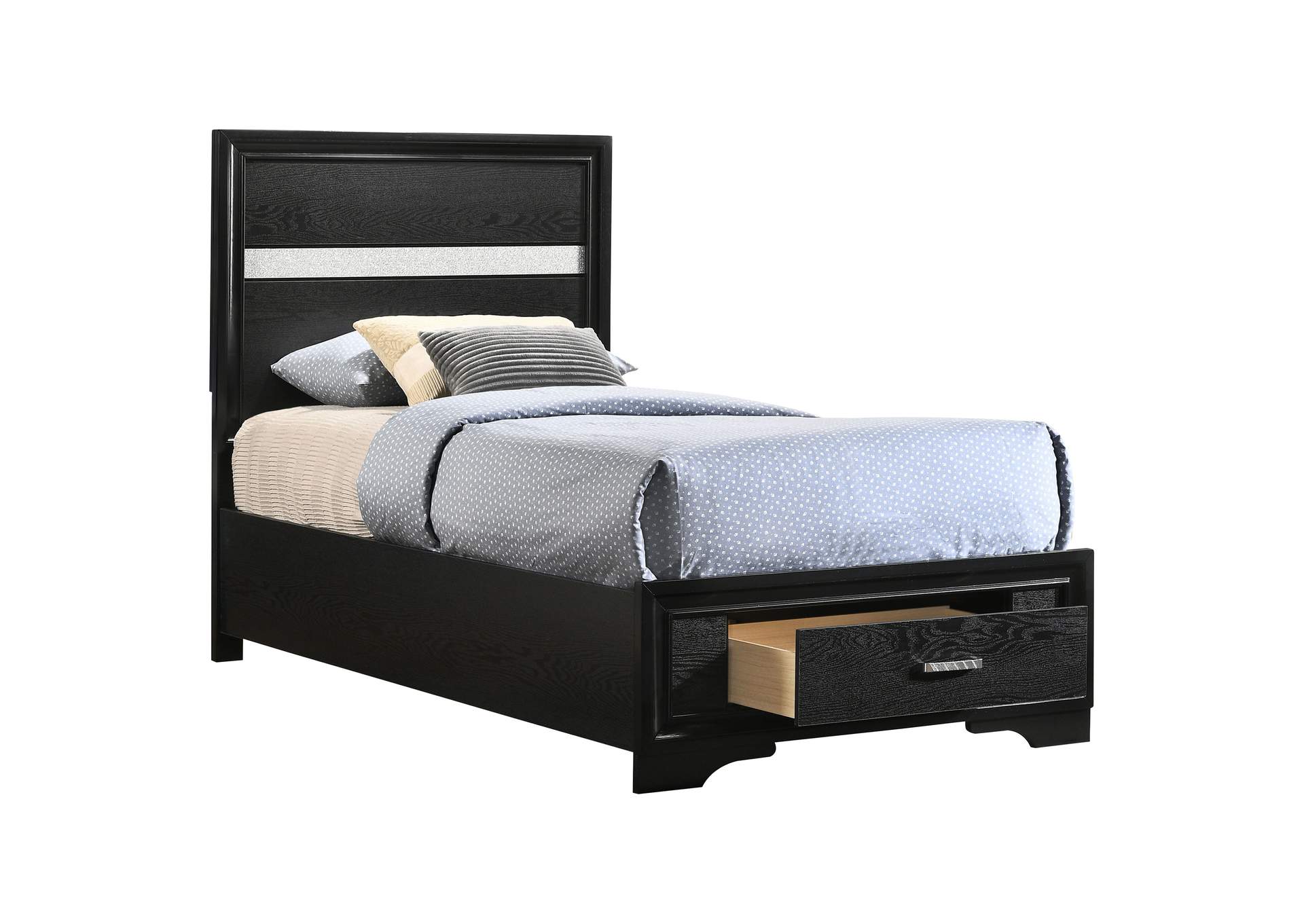 Miranda Twin Storage Bed Black,Coaster Furniture