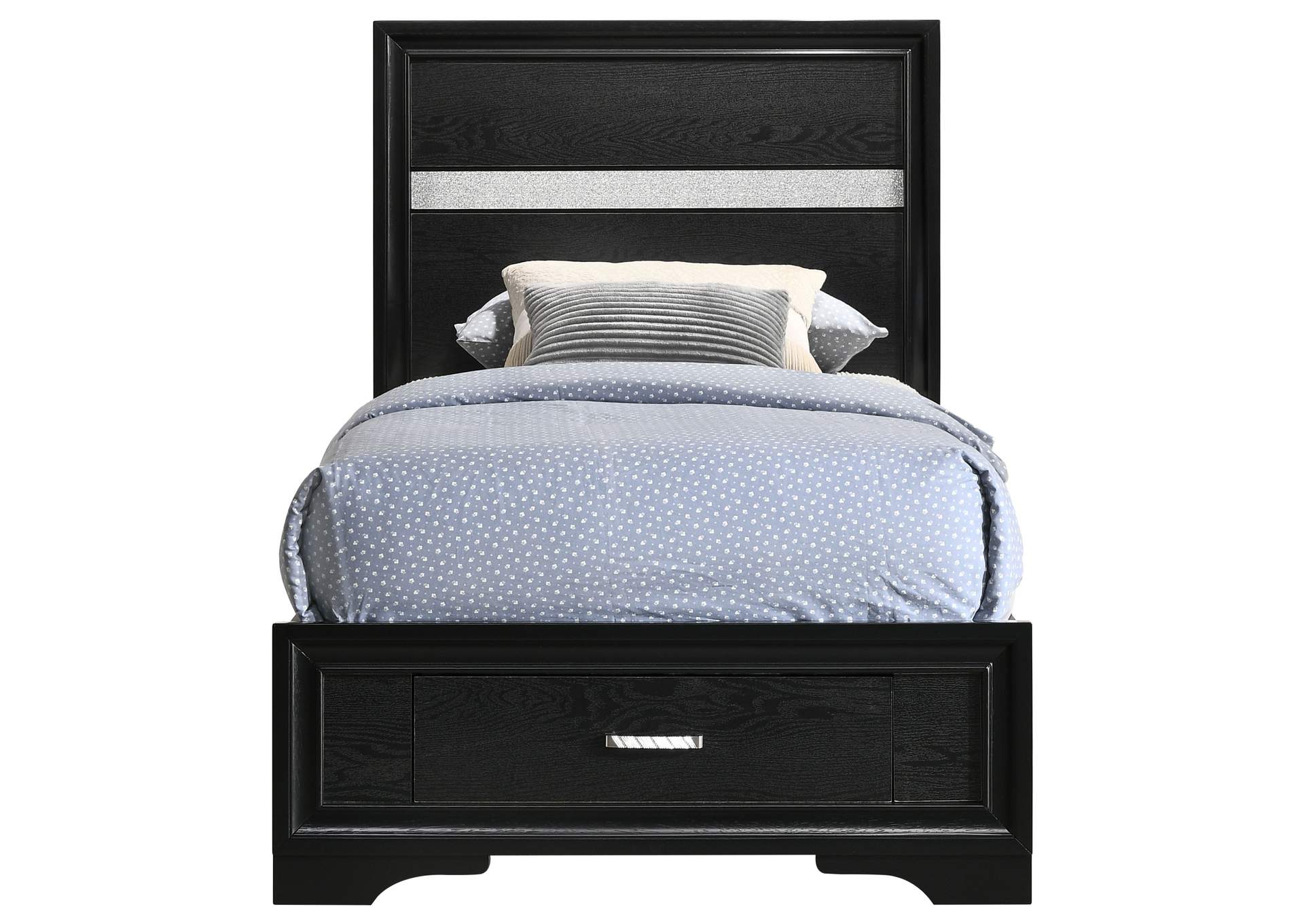 Miranda Twin Storage Bed Black,Coaster Furniture