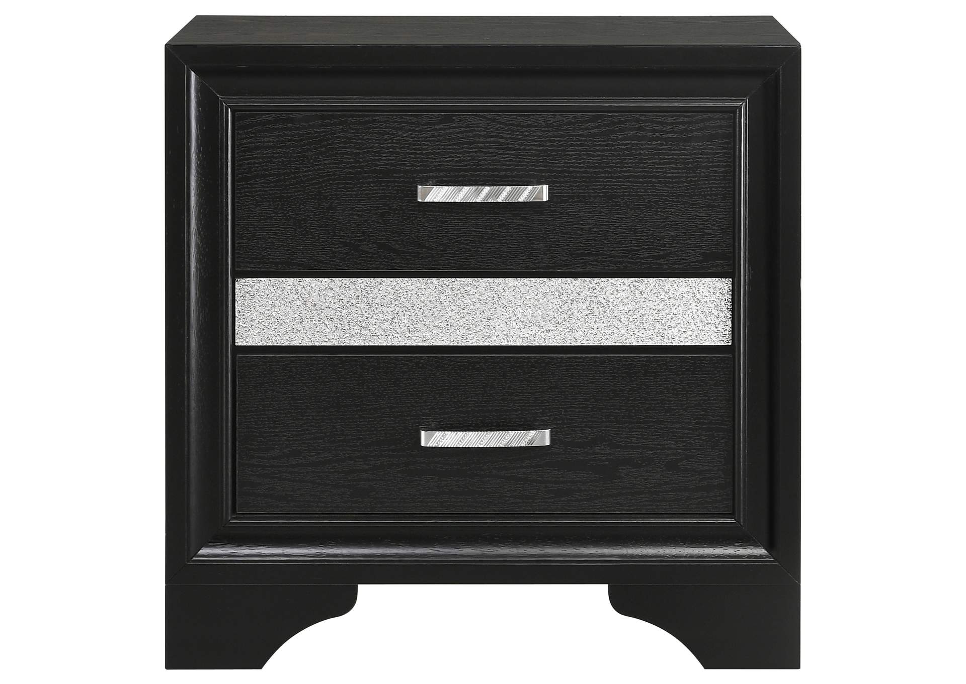 Miranda 2-drawer Nightstand Tray Black,Coaster Furniture