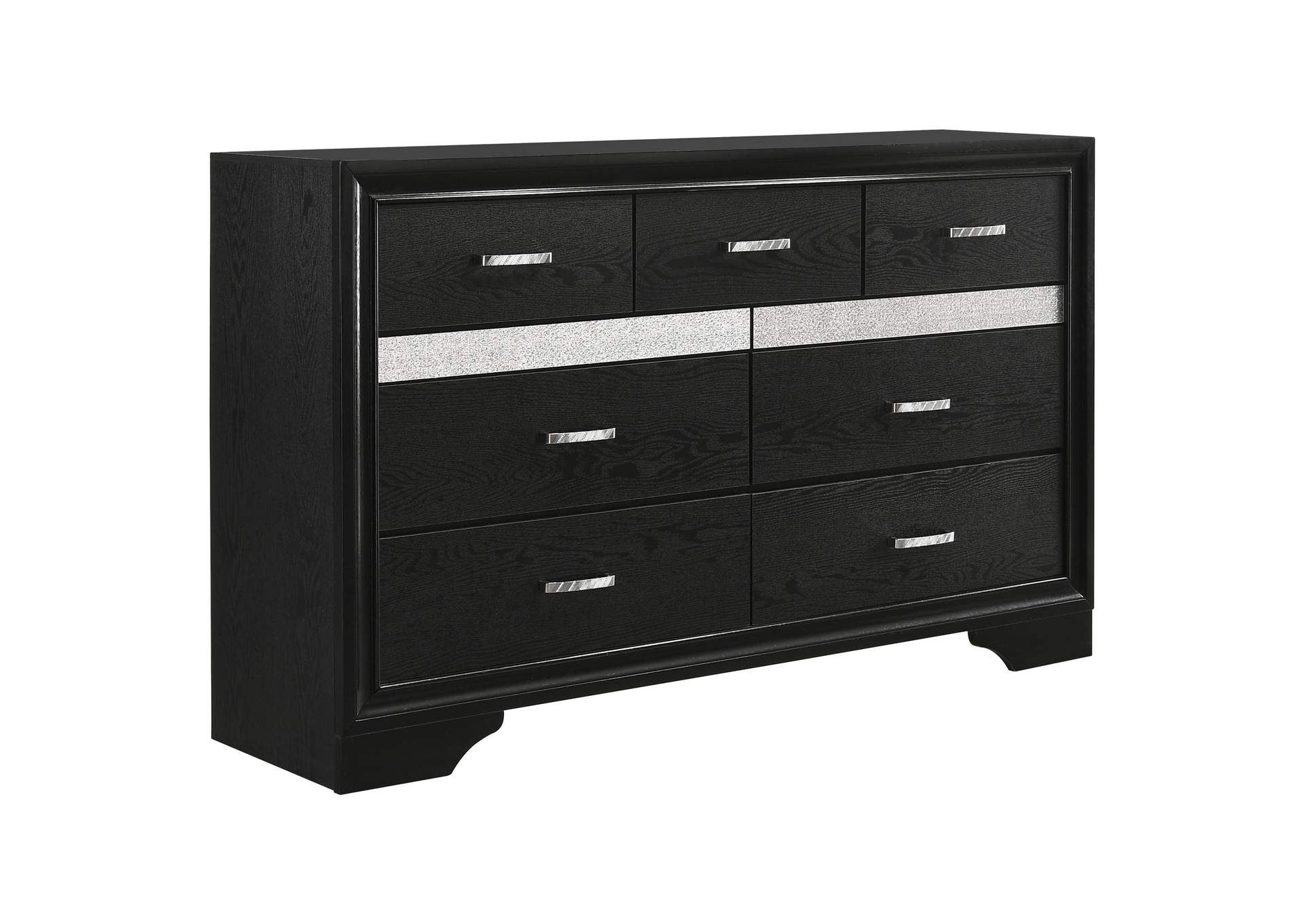 Miranda 7-drawer Dresser Black and Rhinestone,Coaster Furniture