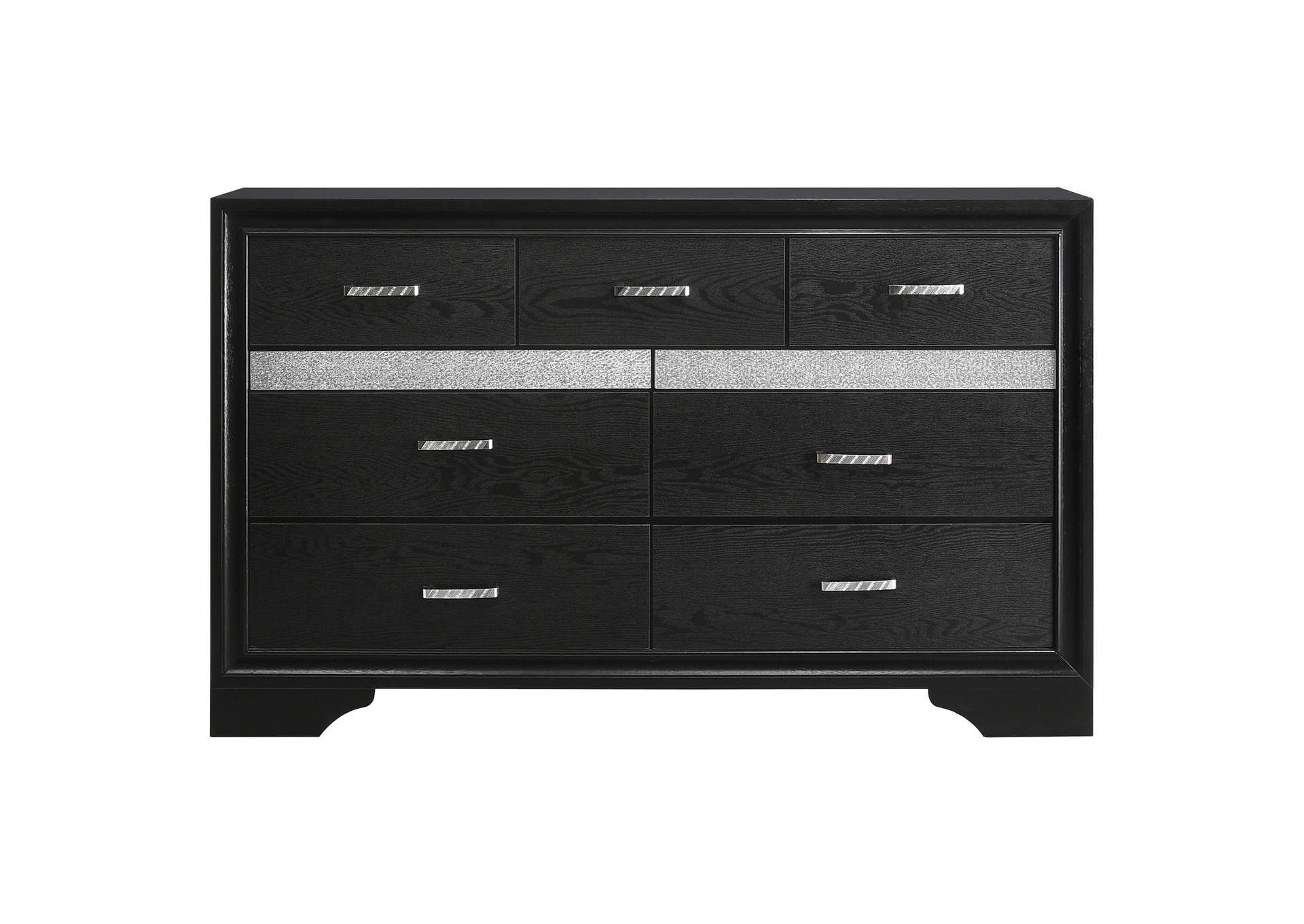 Miranda 7-drawer Dresser Black and Rhinestone,Coaster Furniture