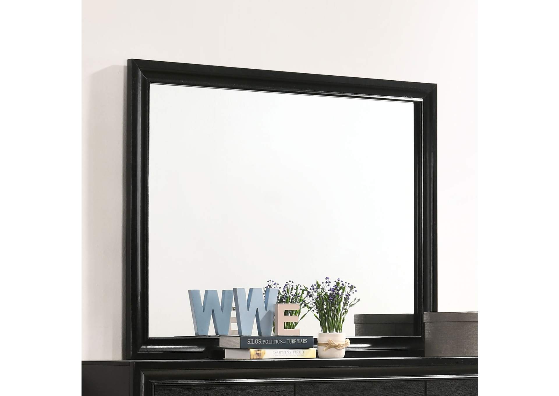 Miranda Rectangular Mirror Black,Coaster Furniture