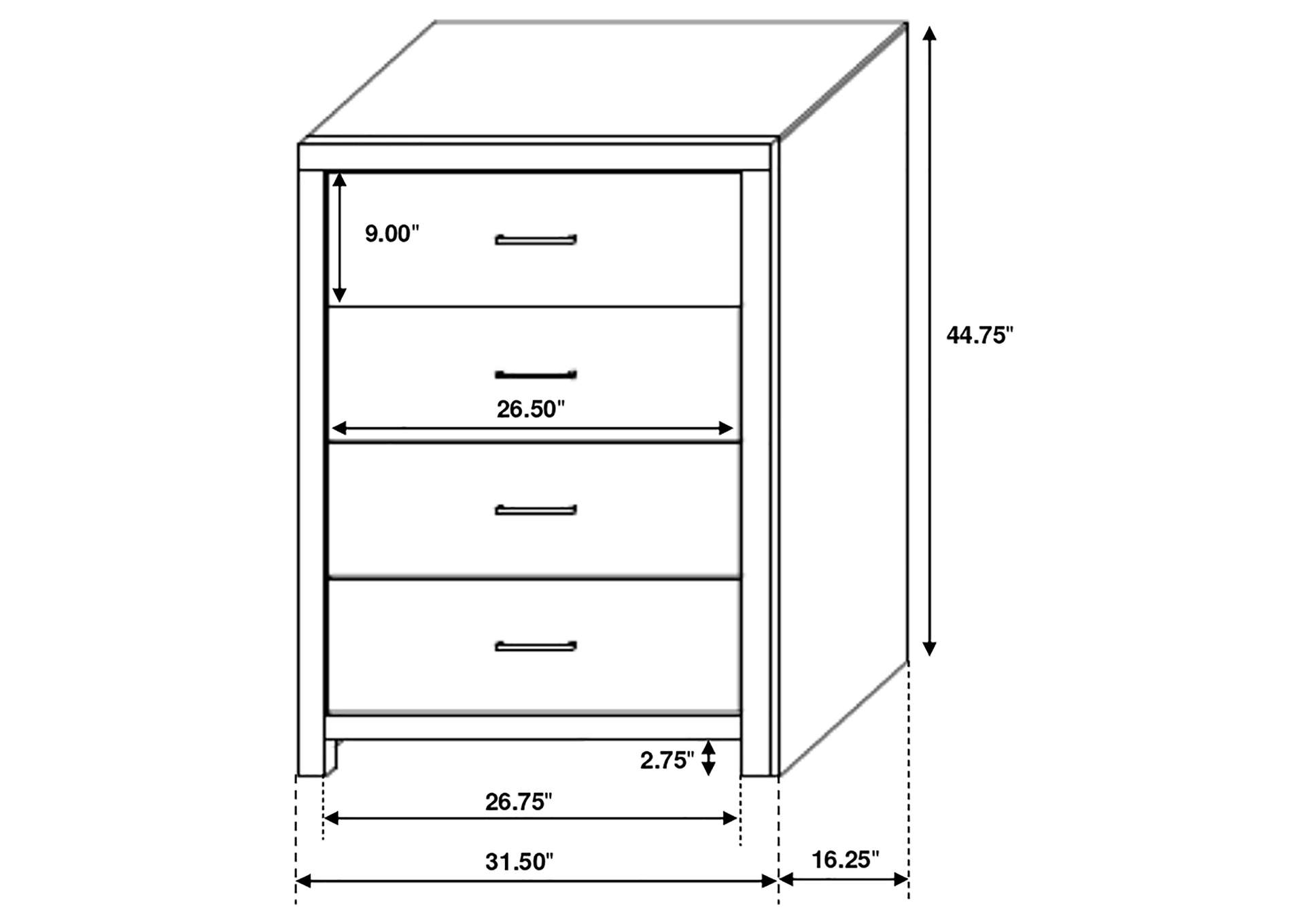 Brantford 5-piece Eastern King Storage Bedroom Set Barrel Oak,Coaster Furniture