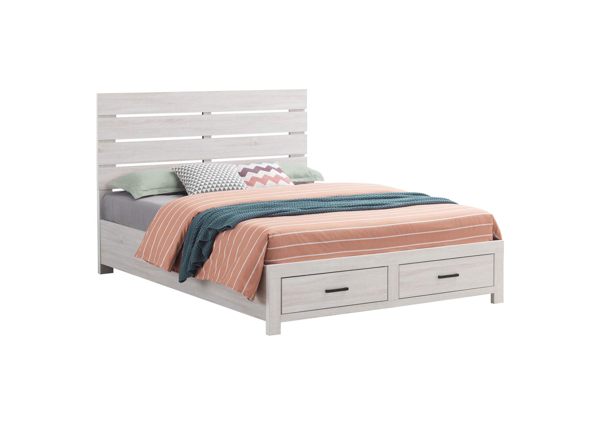 Brantford Eastern King Storage Bed Coastal White,Coaster Furniture