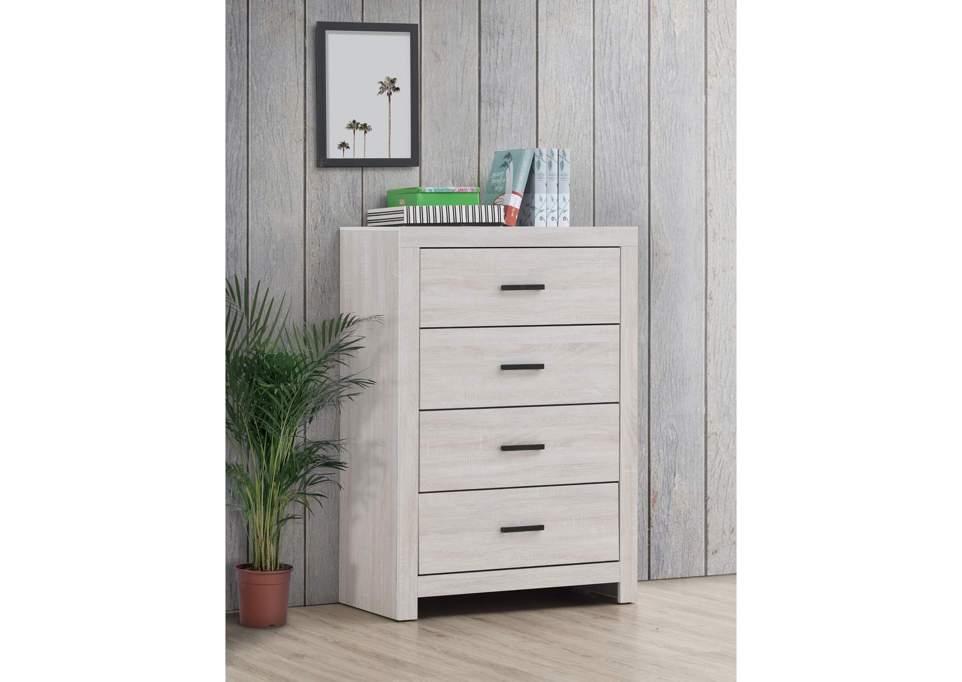 Brantford 4-drawer Chest Coastal White,Coaster Furniture