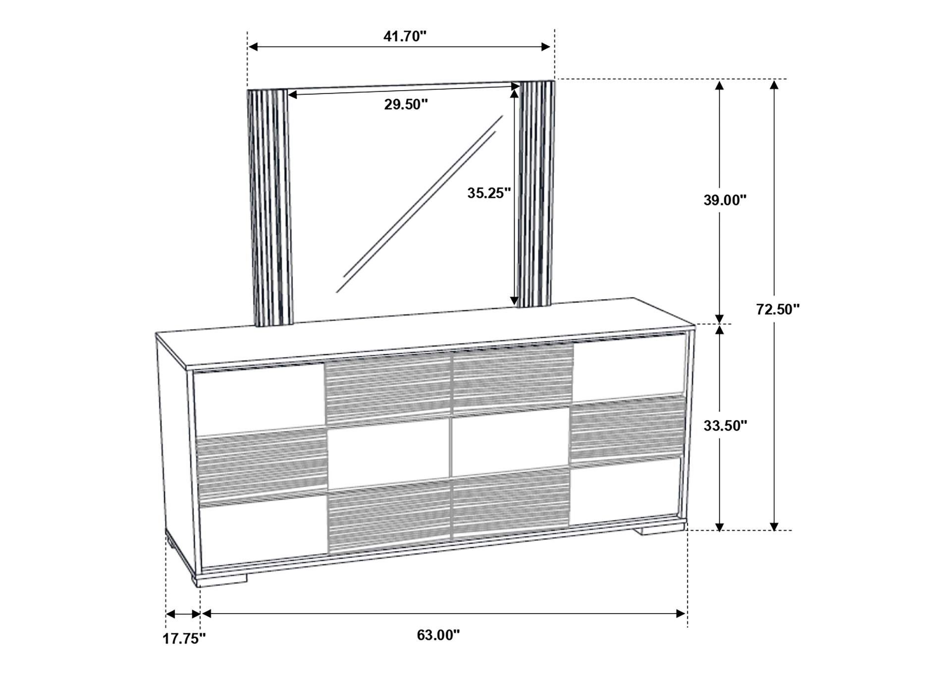 DRESSER WITH MIRROR,Coaster Furniture