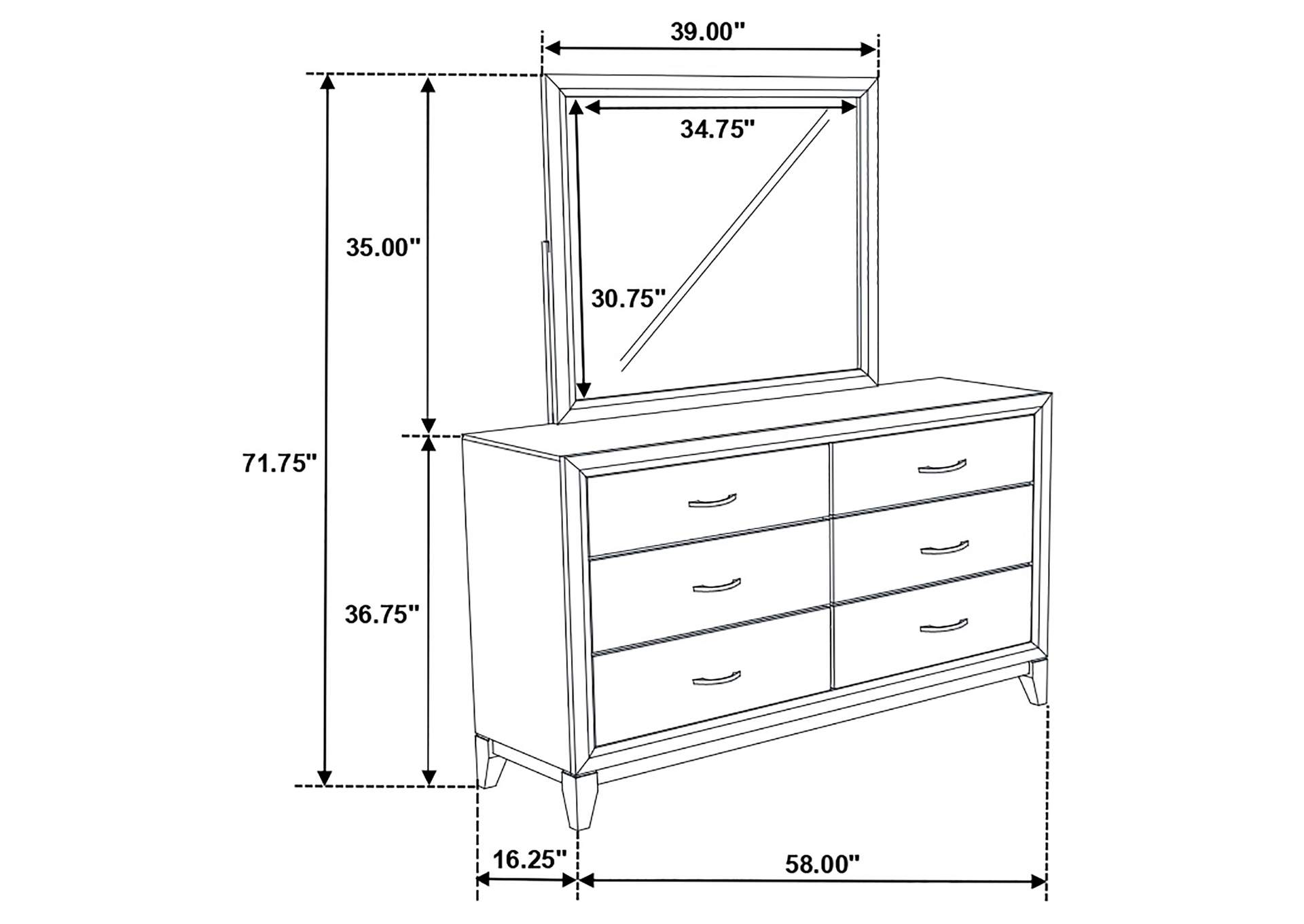 DRESSER WITH MIRROR,Coaster Furniture