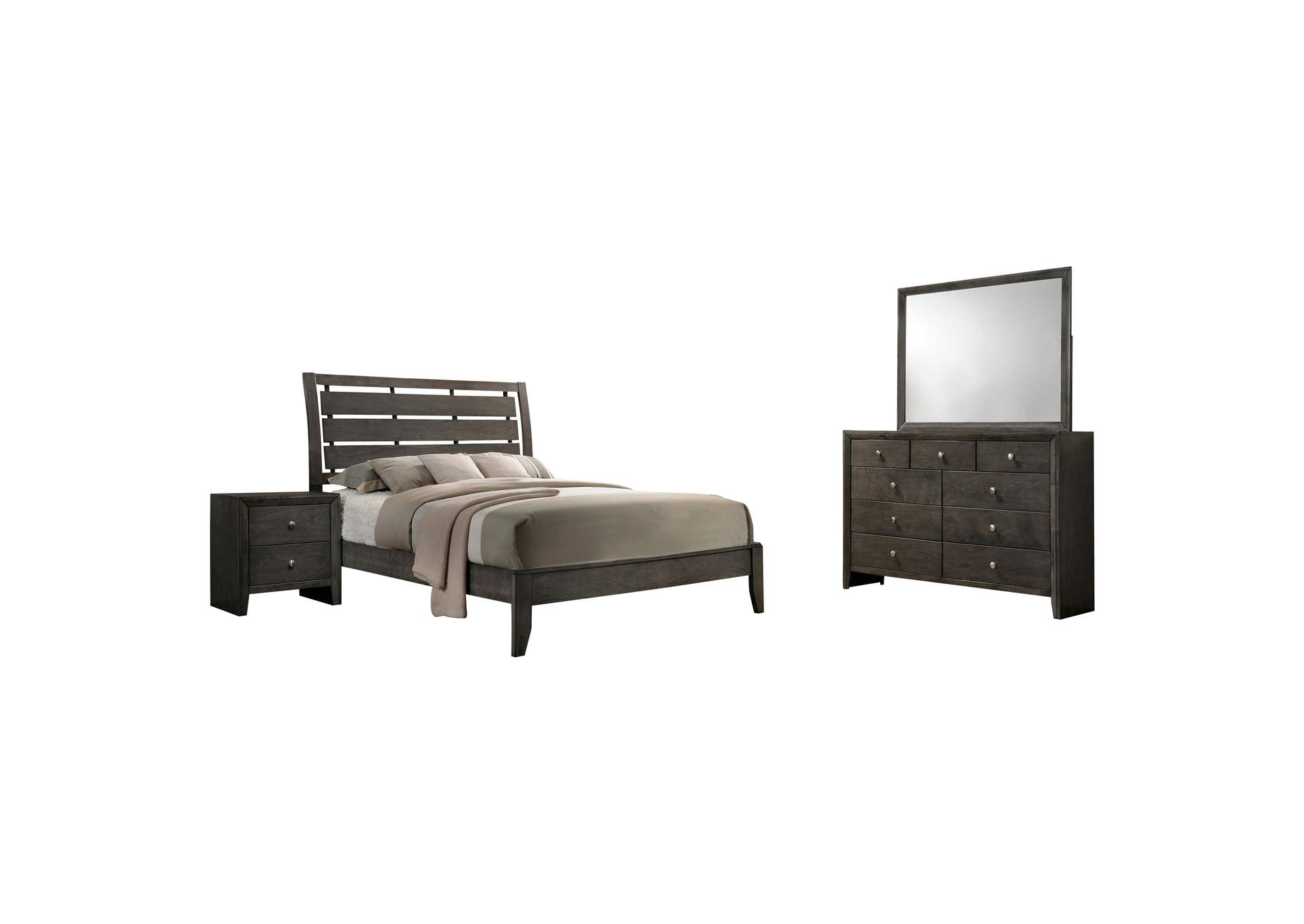 Serenity 4-piece Full Sleigh Bedroom Set Mod Grey,Coaster Furniture