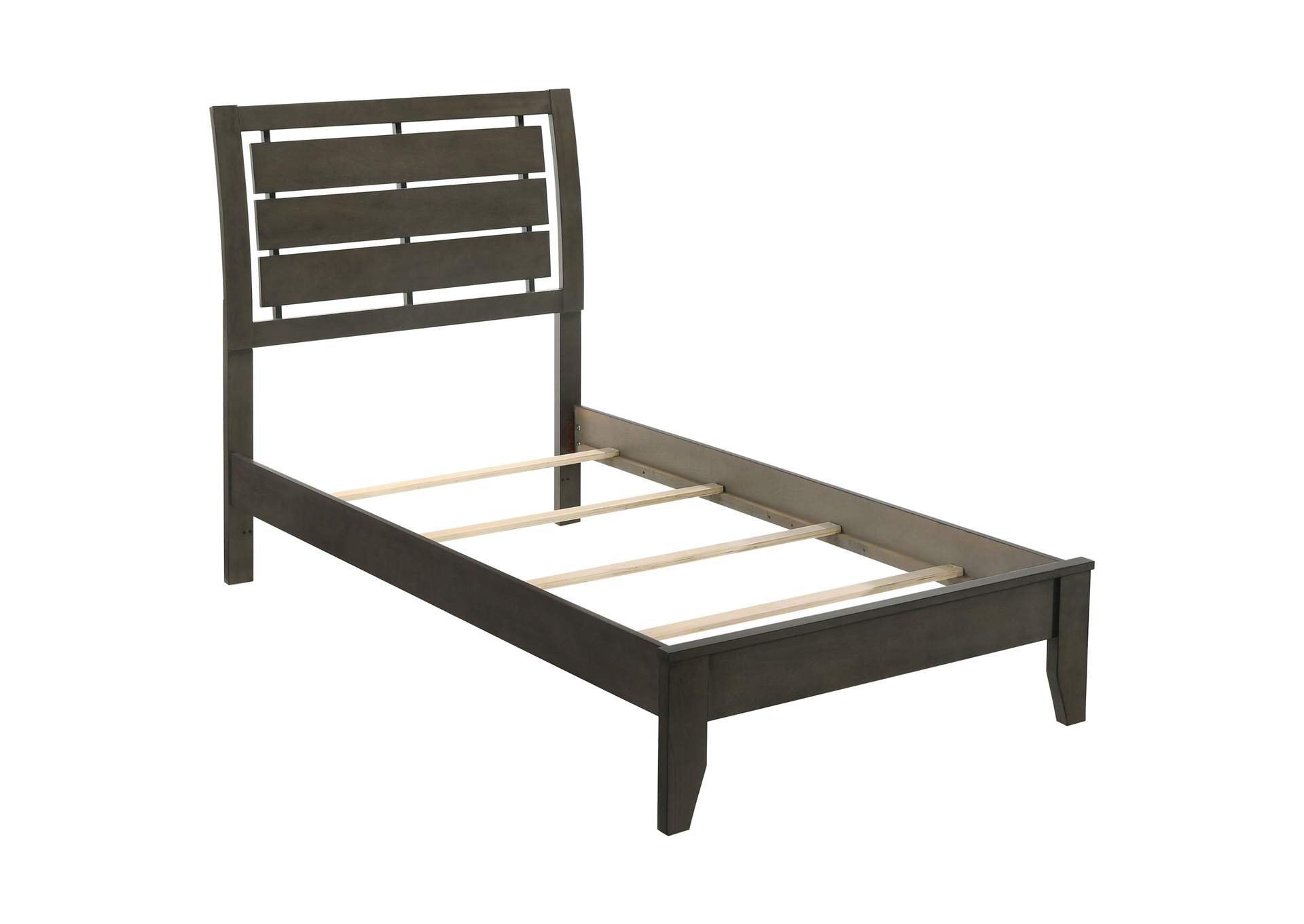 Serenity 4-piece Twin Sleigh Bedroom Set Mod Grey,Coaster Furniture