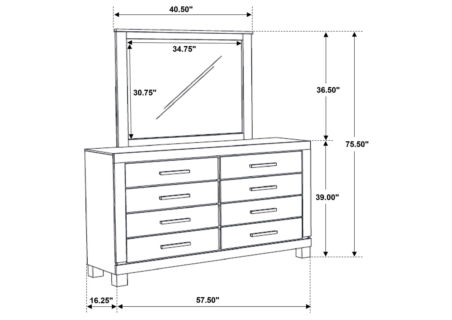 DRESSER WITH MIRROR,Coaster Furniture