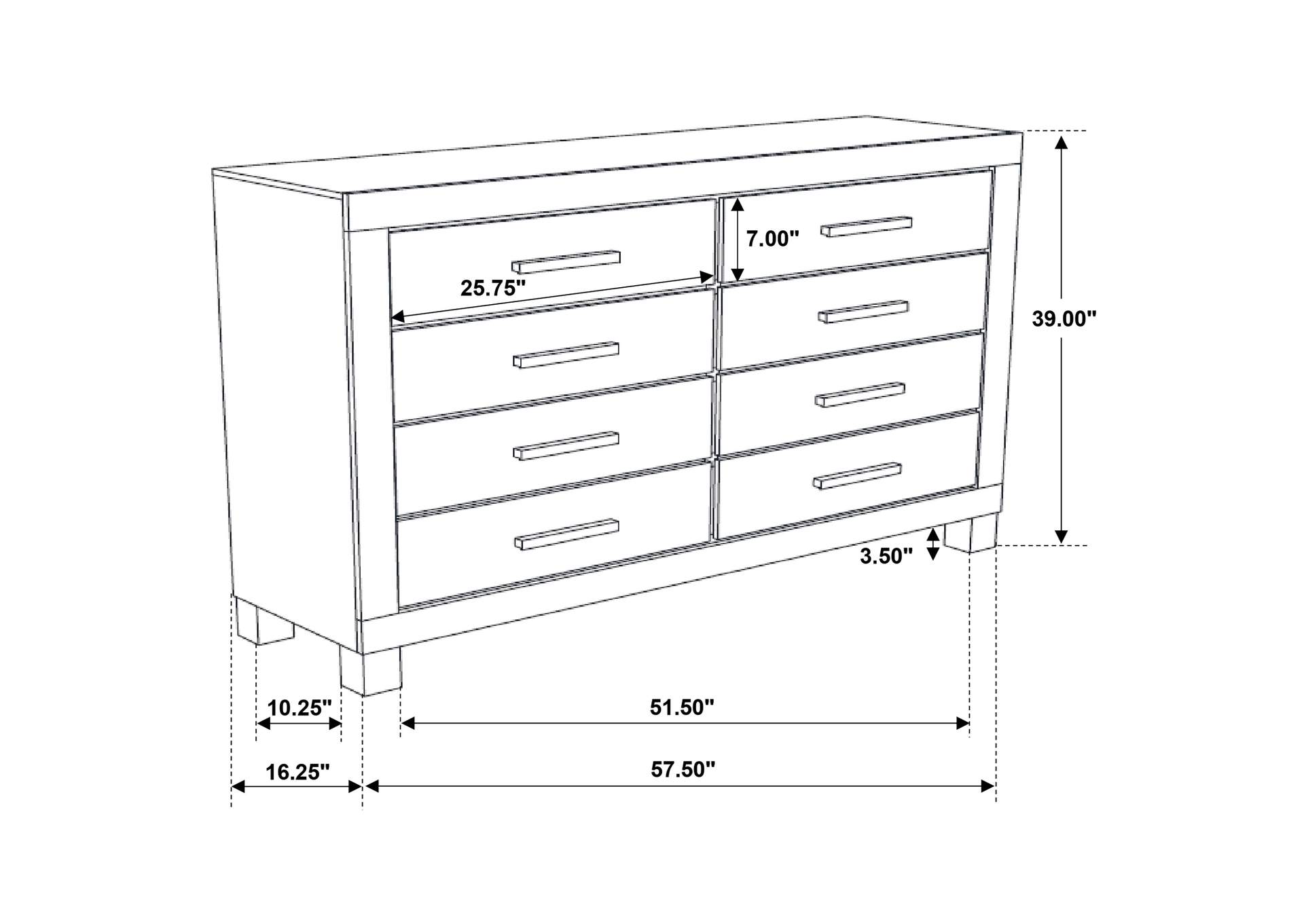 Woodmont 8-drawer Dresser Rustic Golden Brown,Coaster Furniture