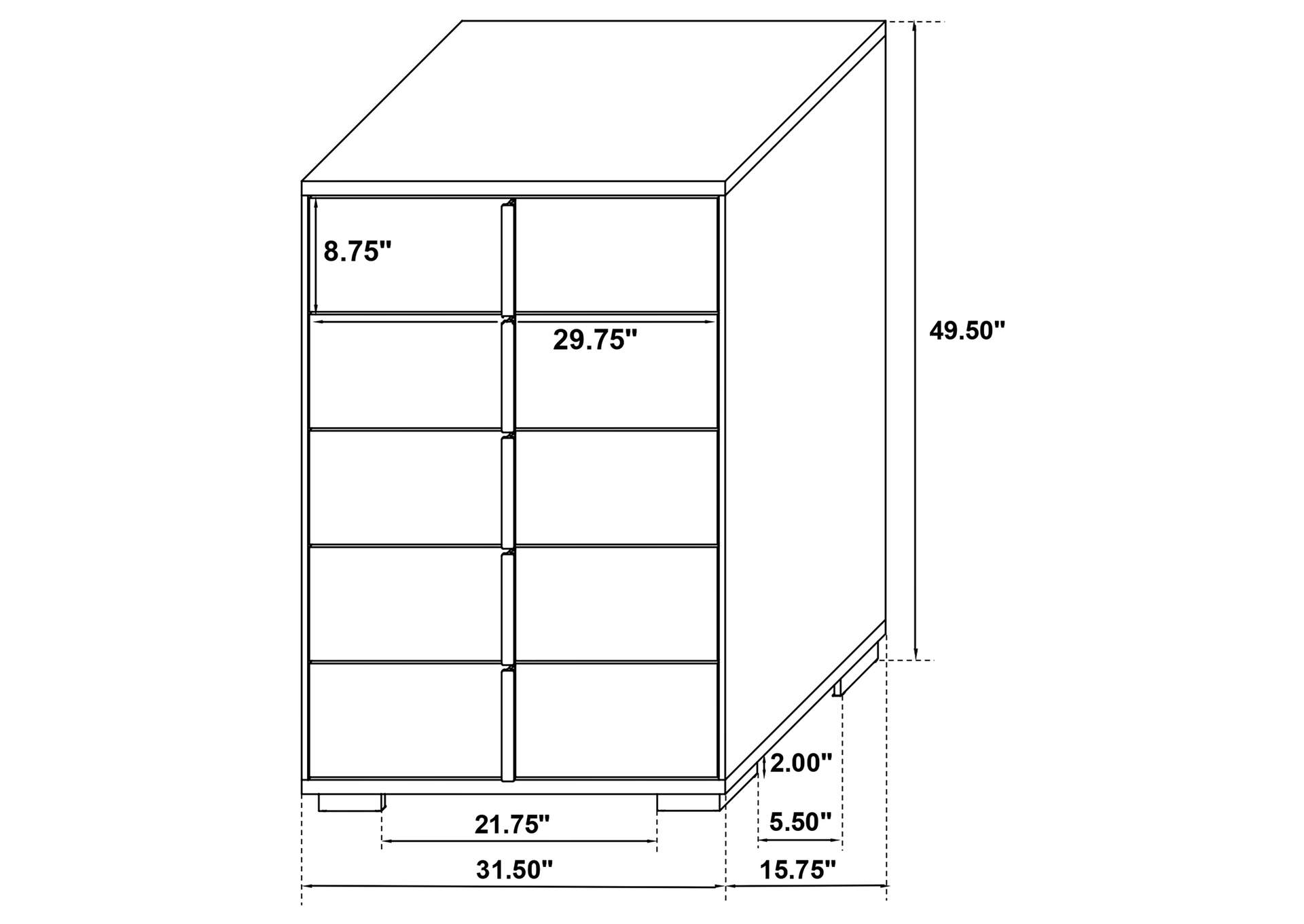 FULL BED 5 PC SET,Coaster Furniture