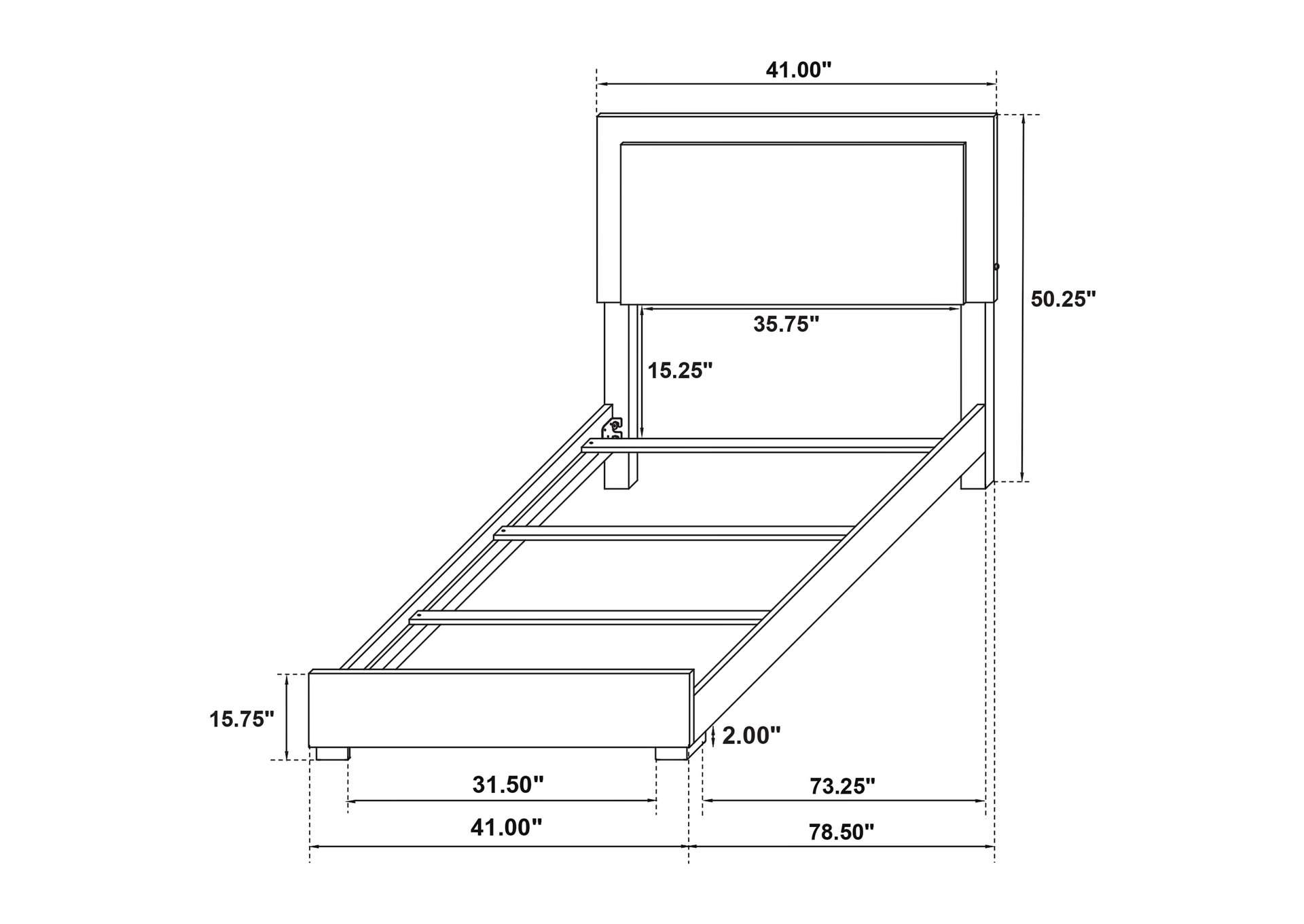 TWIN BED 4 PC SET,Coaster Furniture