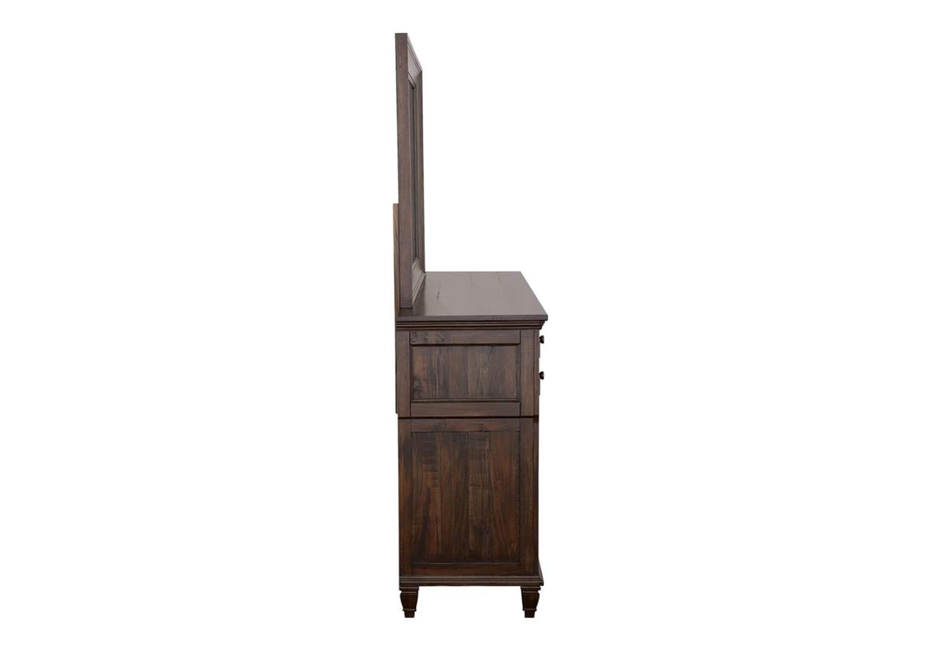 Avenue Rectangle Dresser Mirror Weathered Burnished Brown,Coaster Furniture