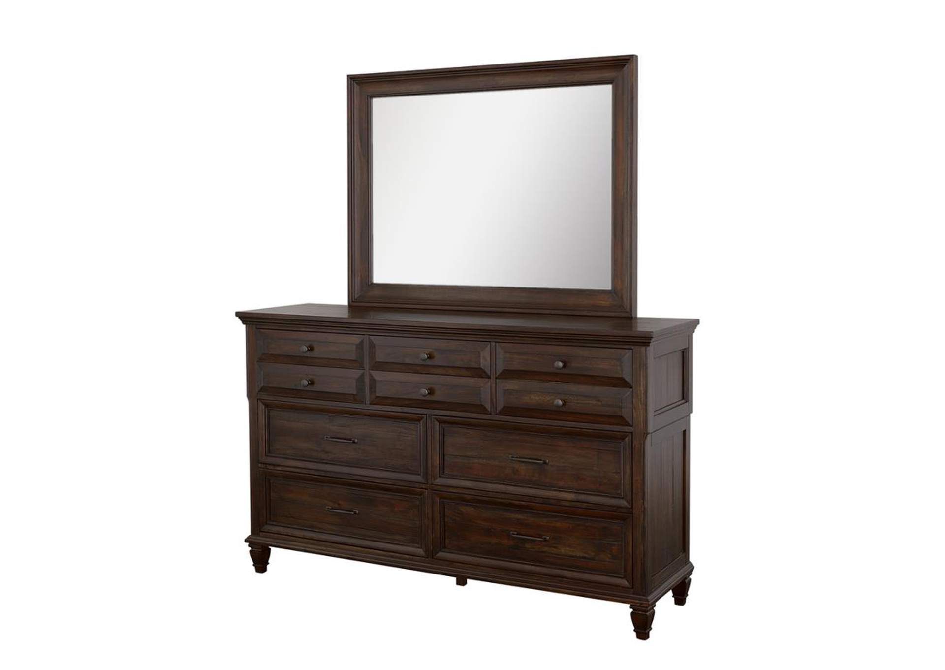 Avenue Rectangle Dresser Mirror Weathered Burnished Brown,Coaster Furniture