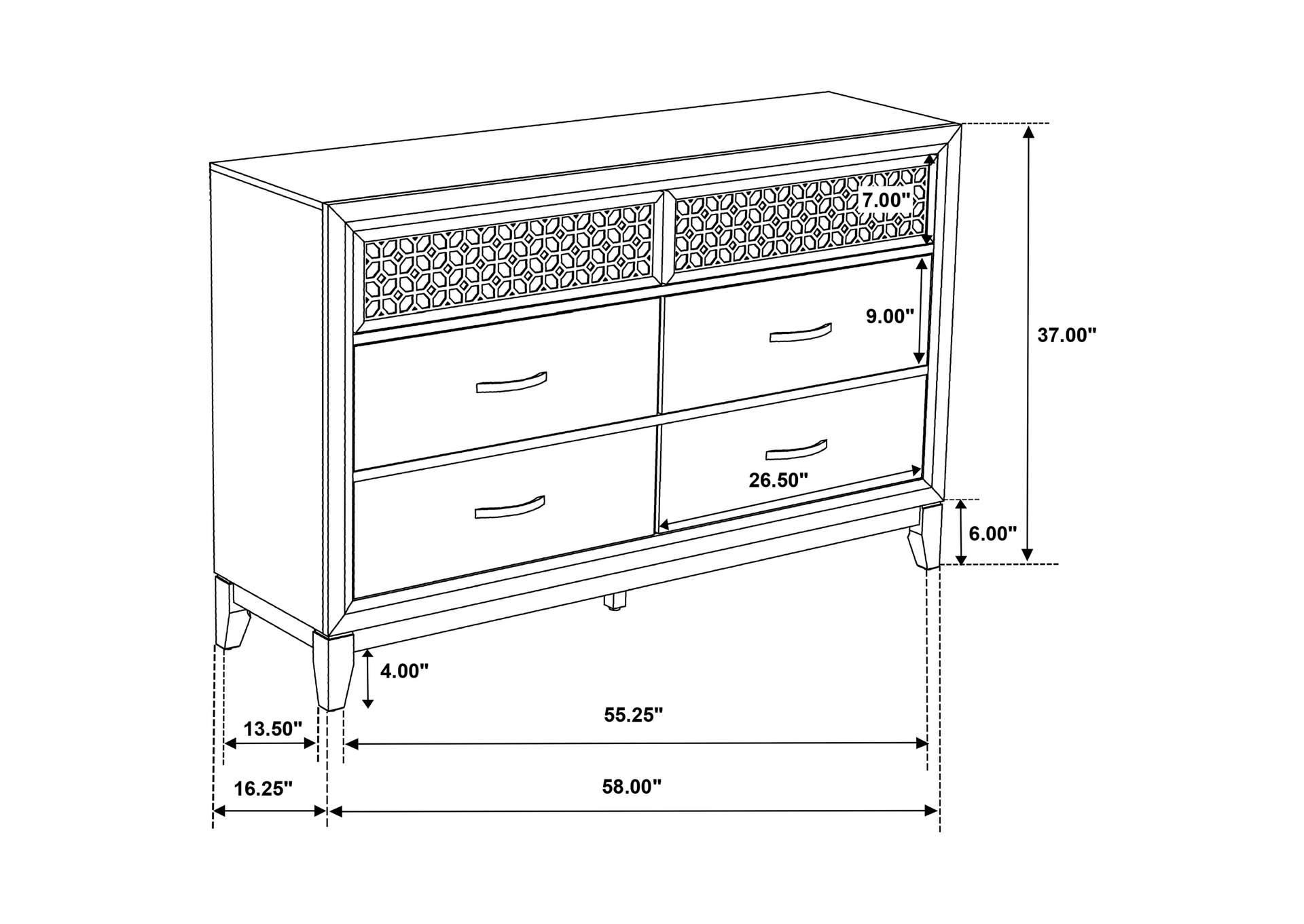 EASTERN KING BED 4 PC SET,Coaster Furniture