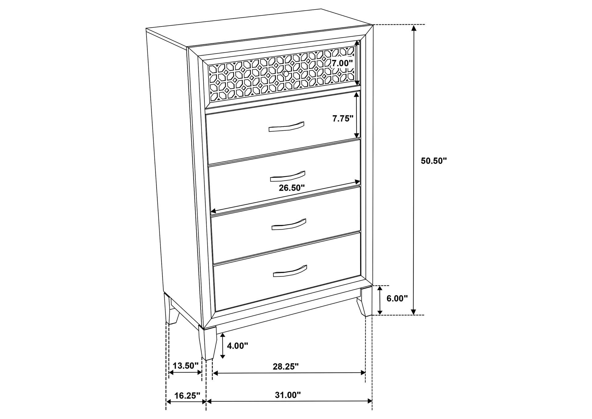 EASTERN KING BED 5 PC SET,Coaster Furniture