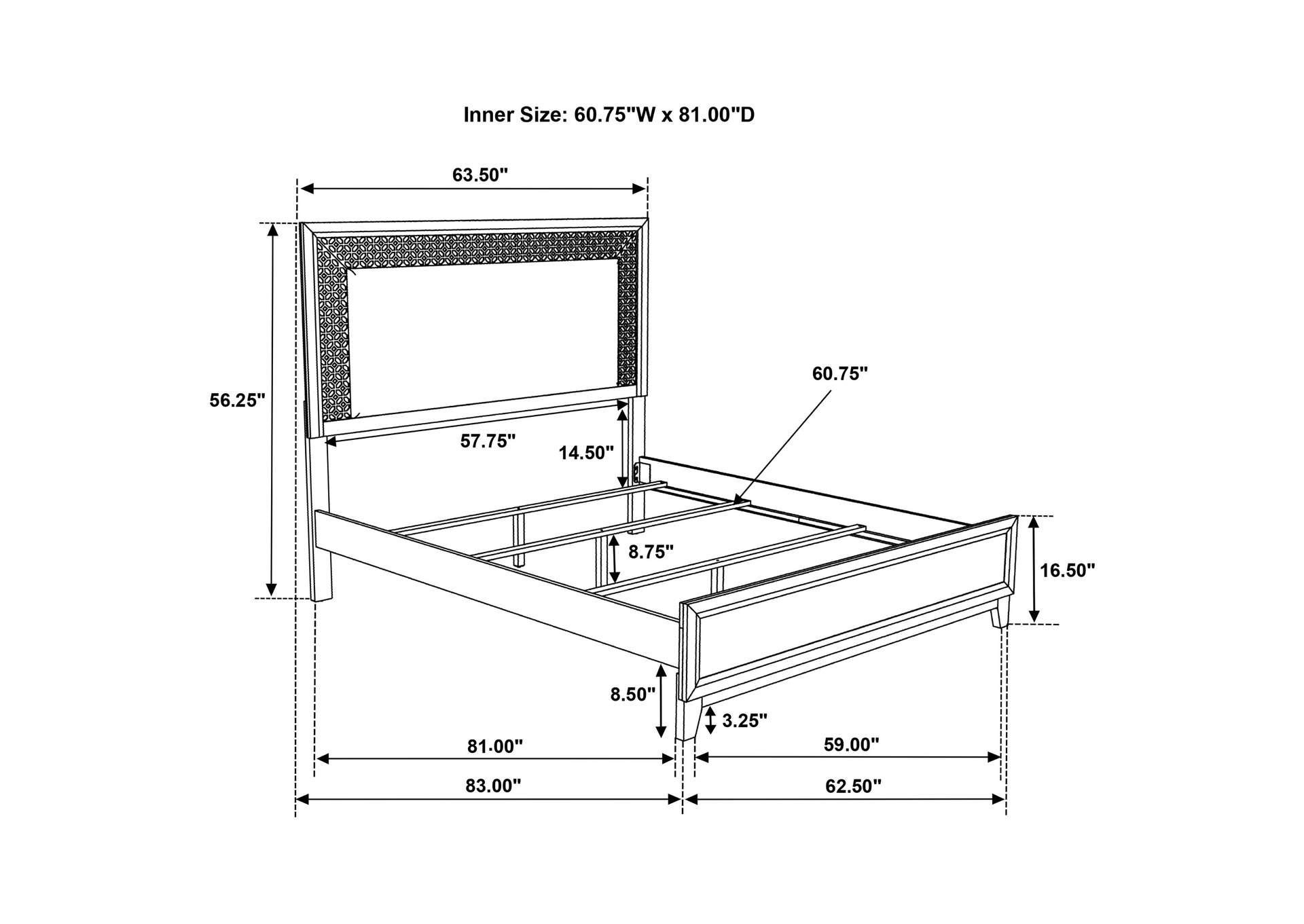 QUEEN BED 4 PC SET,Coaster Furniture