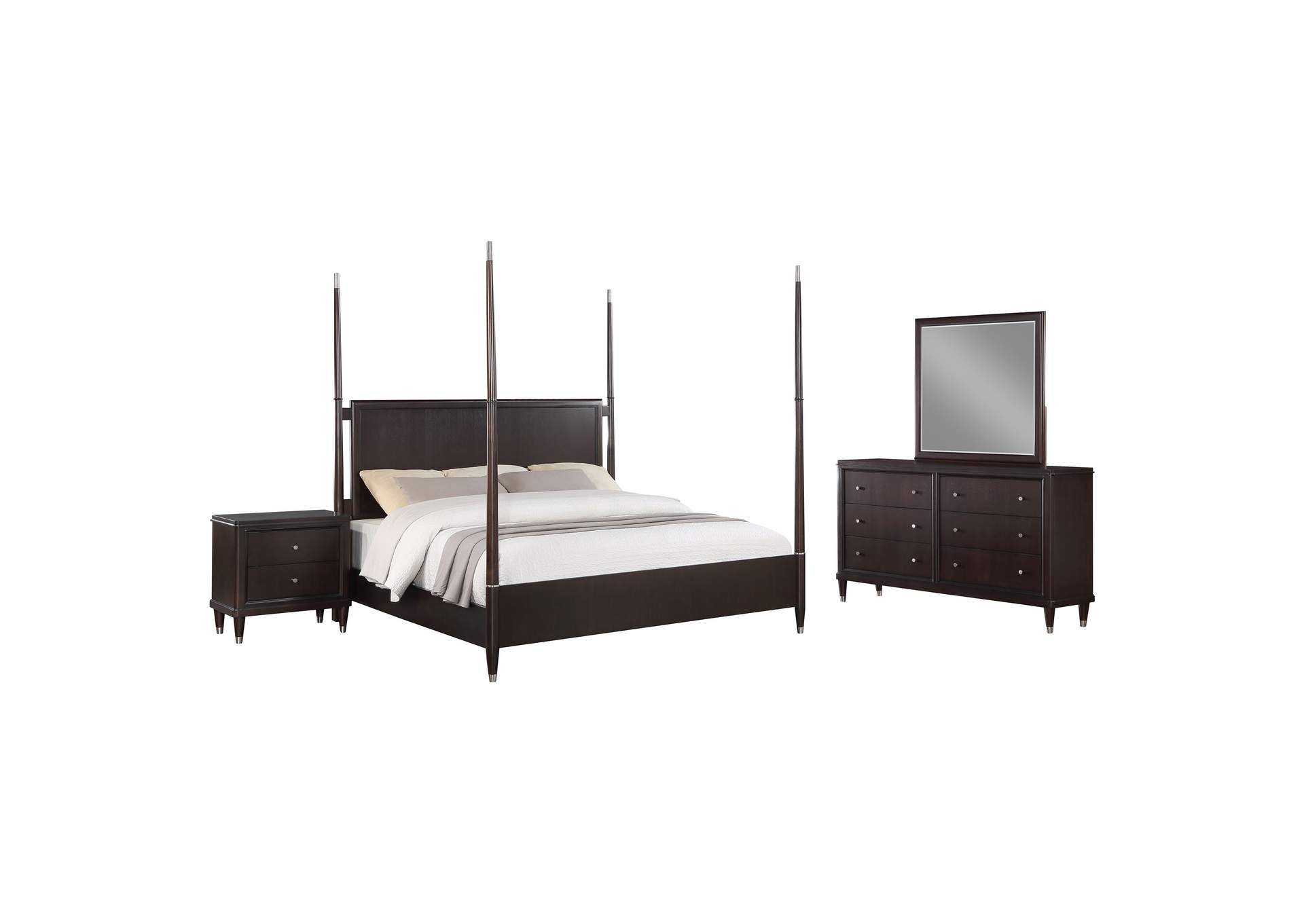 EASTERN KING BED 4 PC SET,Coaster Furniture