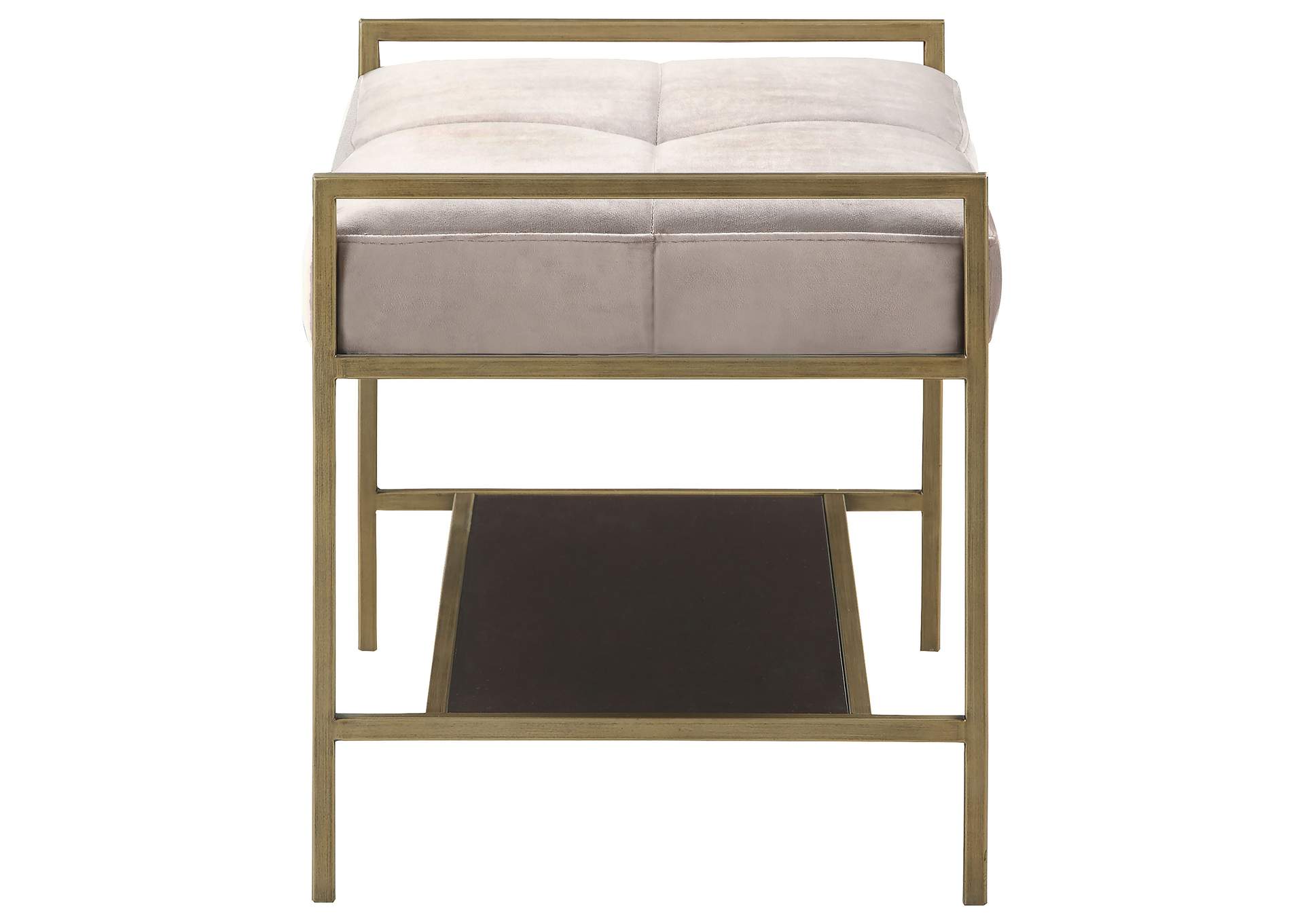 Maria Upholstered Stool Warm Grey and Gold,Coaster Furniture