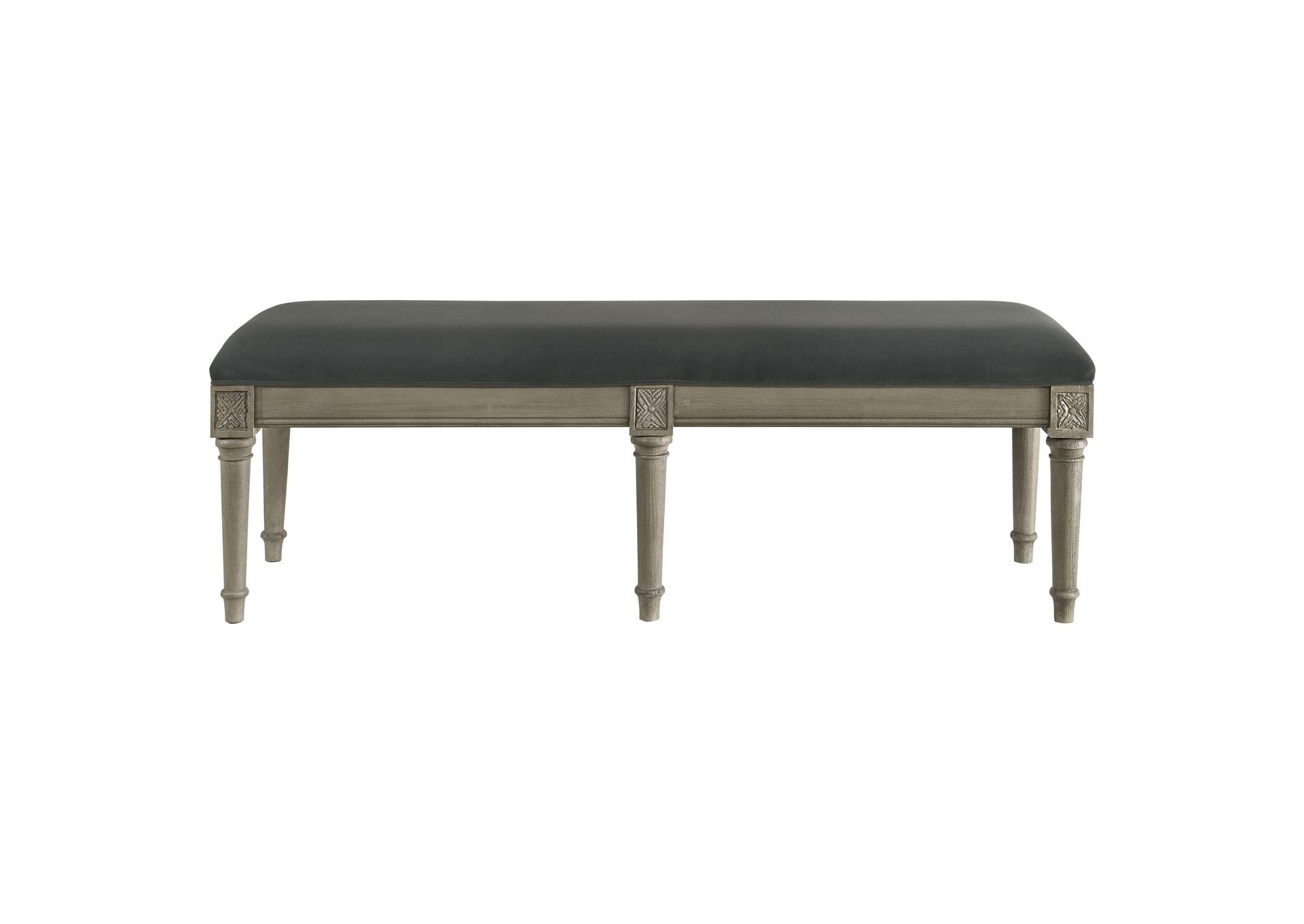 Alderwood Upholstered Bench French Grey,Coaster Furniture