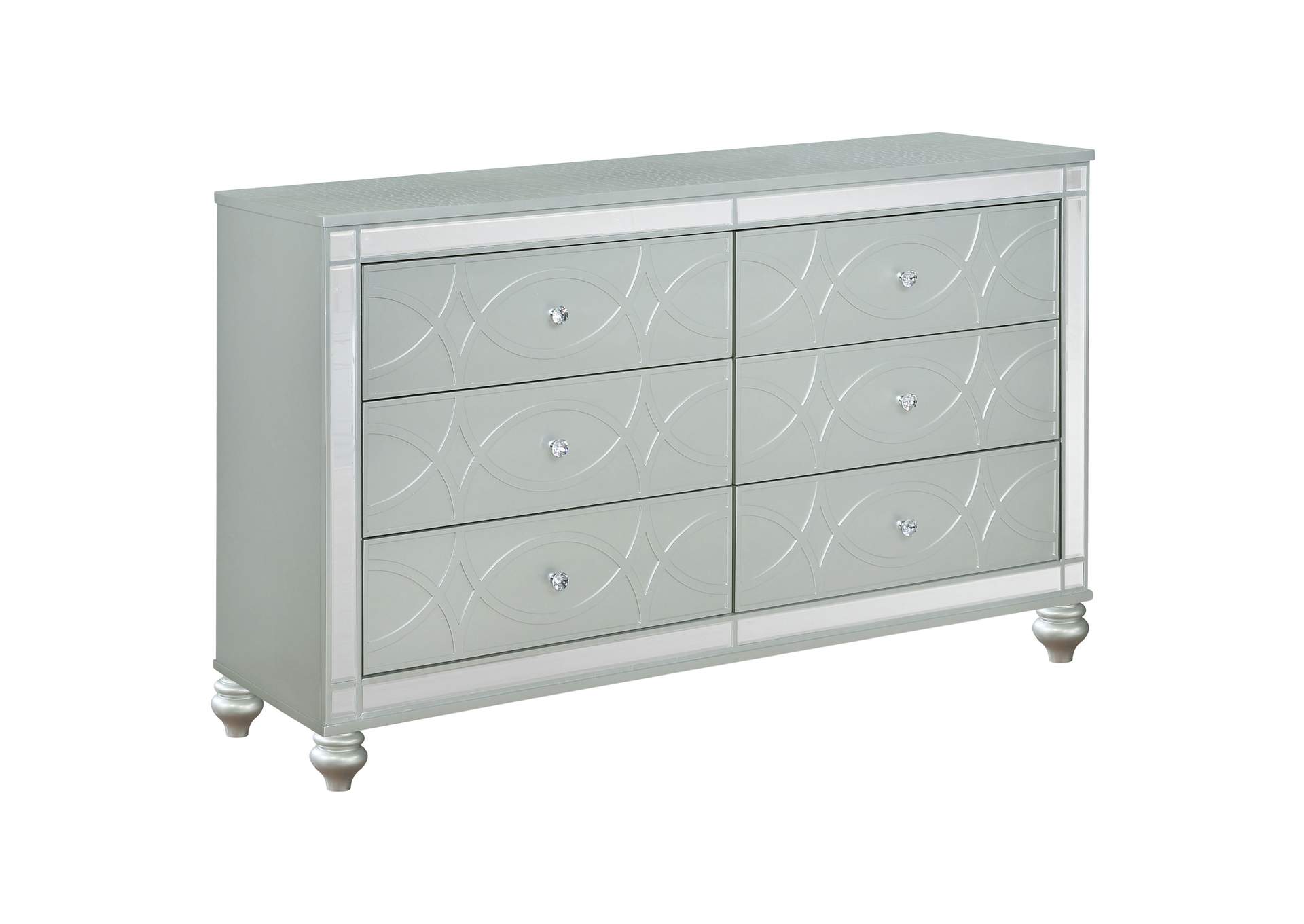 Gunnison 6-drawer Dresser Silver Metallic,Coaster Furniture