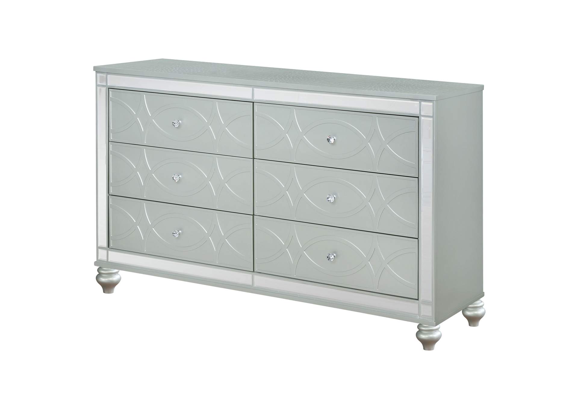 Gunnison 6-drawer Dresser Silver Metallic,Coaster Furniture