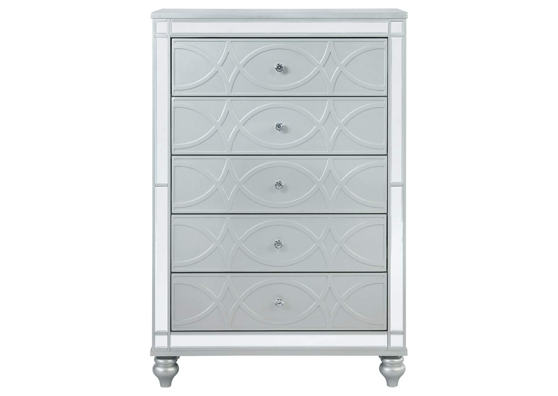 Gunnison 5-drawer Chest Silver Metallic,Coaster Furniture