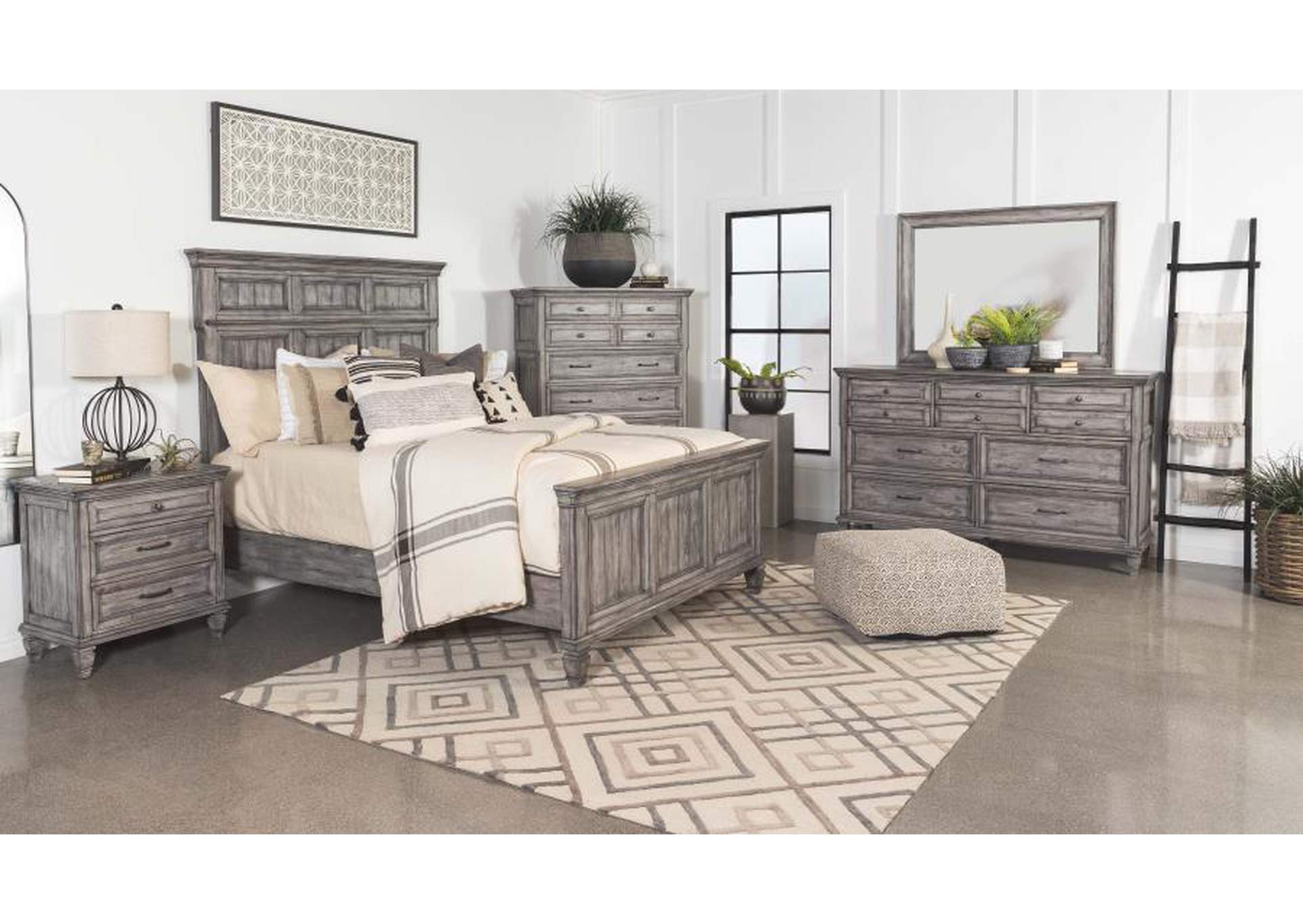 Avenue 3-Piece Eastern King Panel Bedroom Set Grey,Coaster Furniture