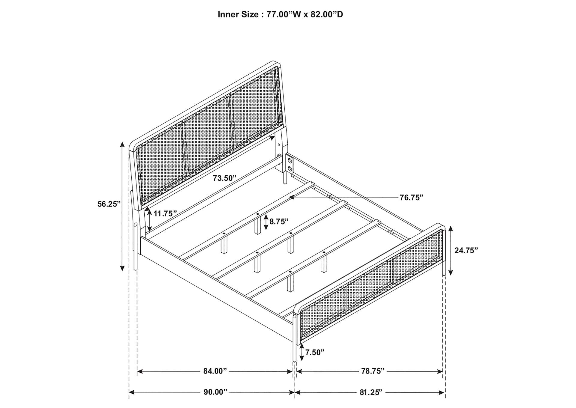 EASTERN KING BED 5 PC SET,Coaster Furniture