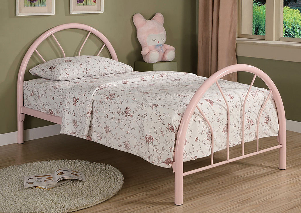 Pink Metal Twin Bed,ABF Coaster Furniture