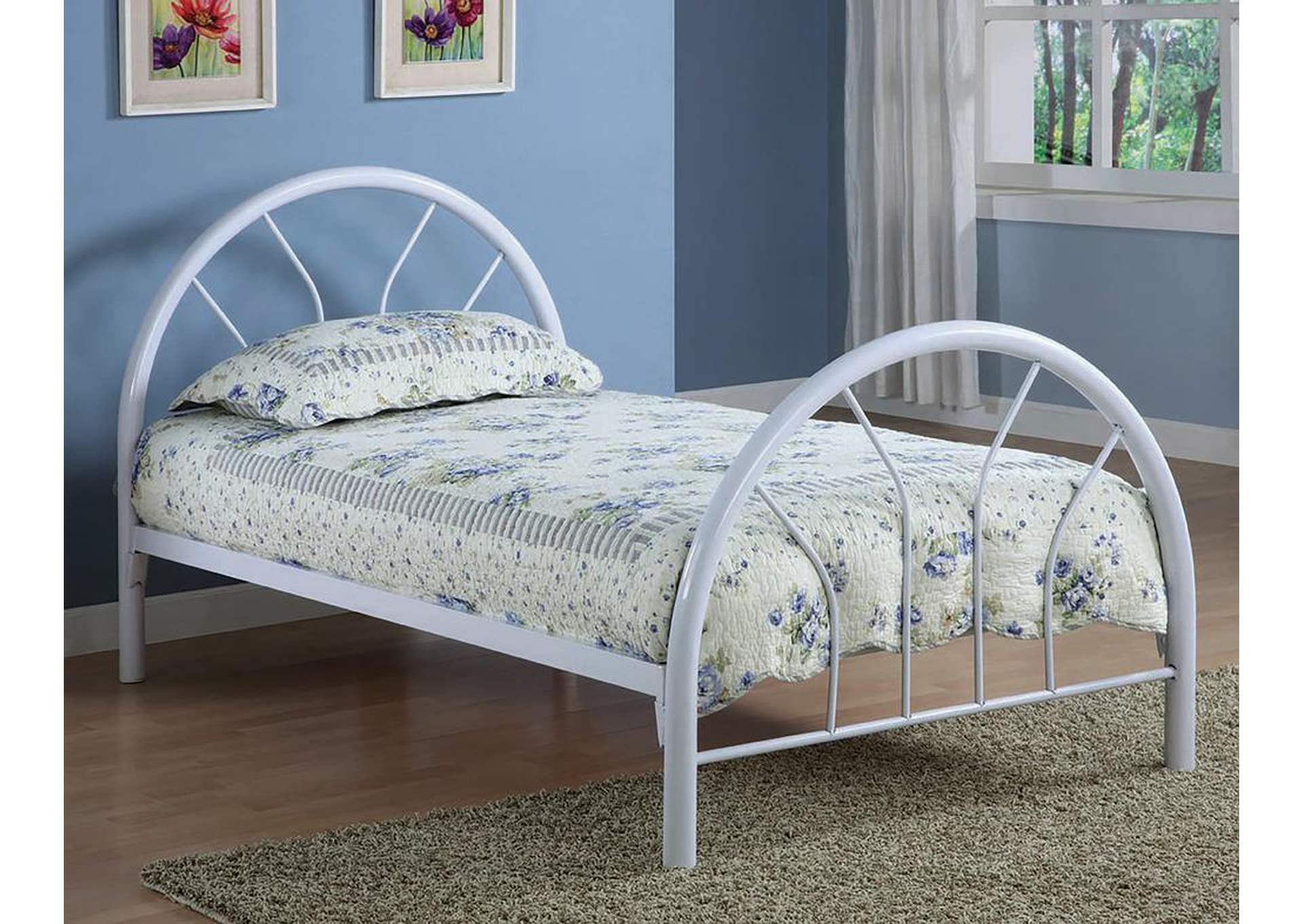 White Metal Twin Bed,ABF Coaster Furniture