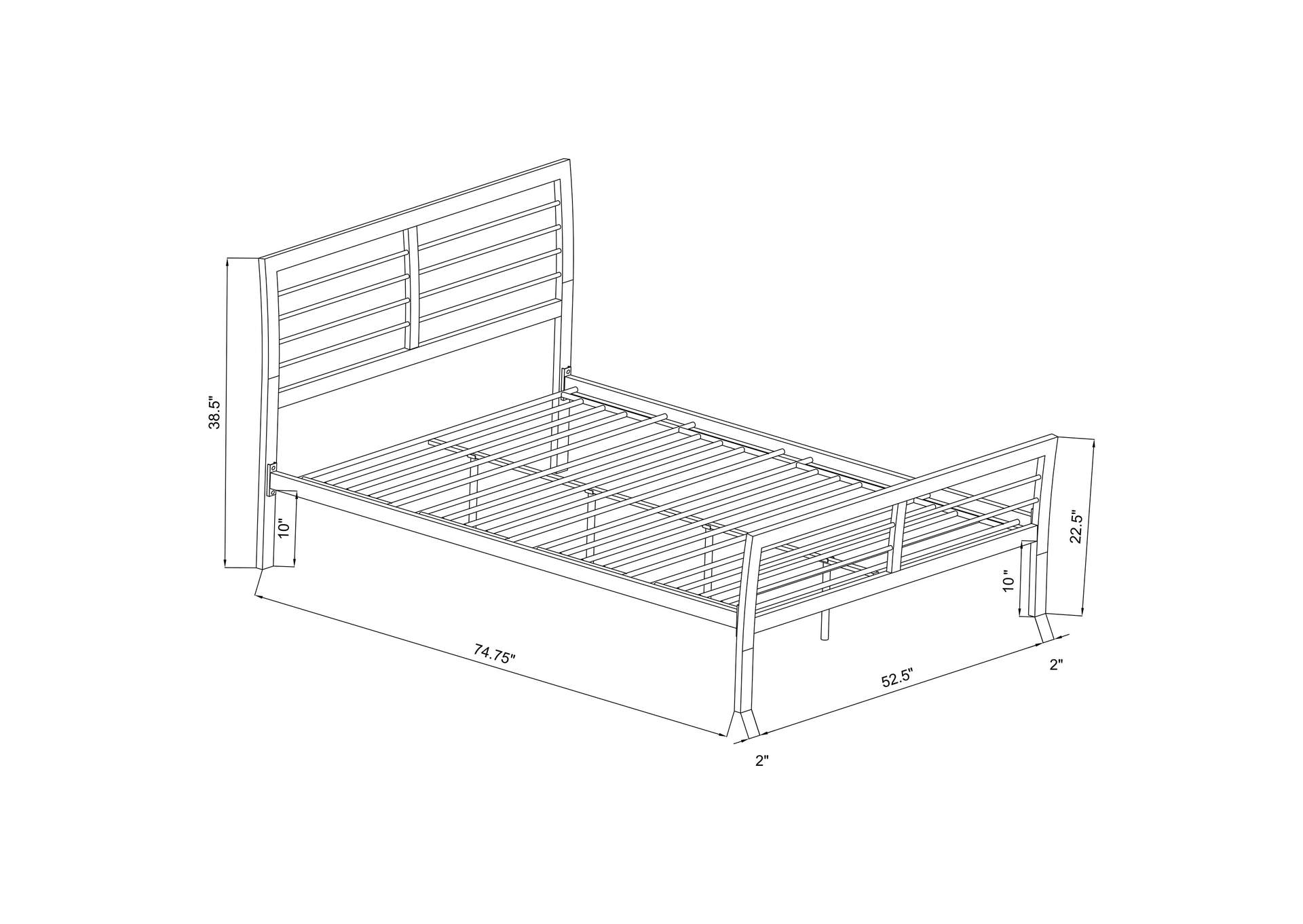 Cooper Full Metal Bed Silver,Coaster Furniture