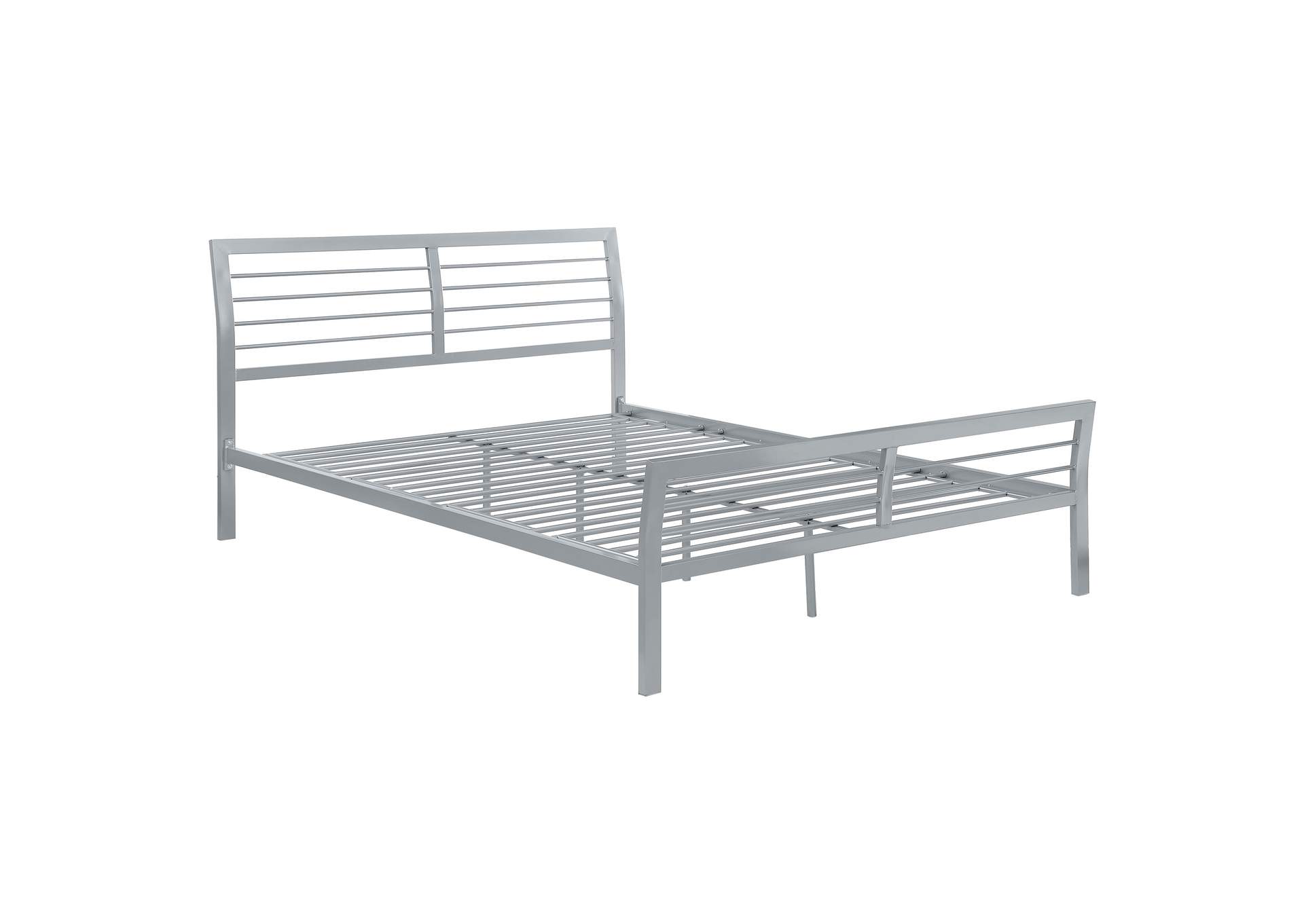 Cooper Queen Metal Bed Silver,Coaster Furniture