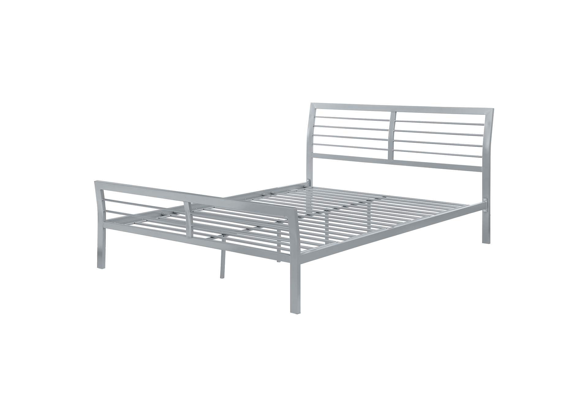 Cooper Queen Metal Bed Silver,Coaster Furniture