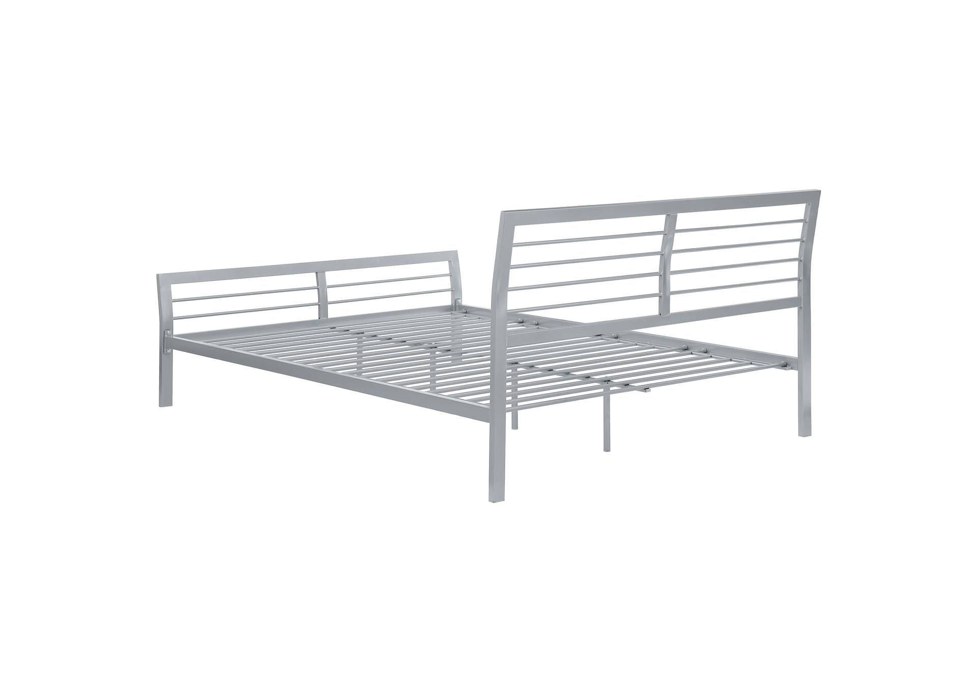 Cooper Queen Metal Bed Silver,Coaster Furniture