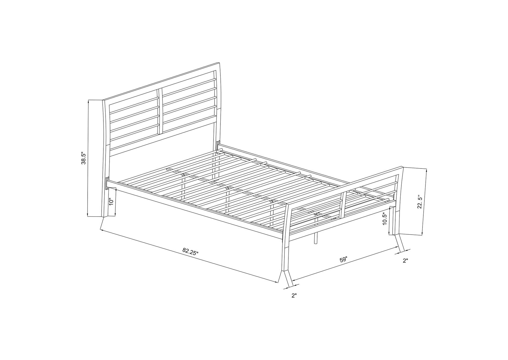 Cooper Queen Metal Bed Silver,Coaster Furniture