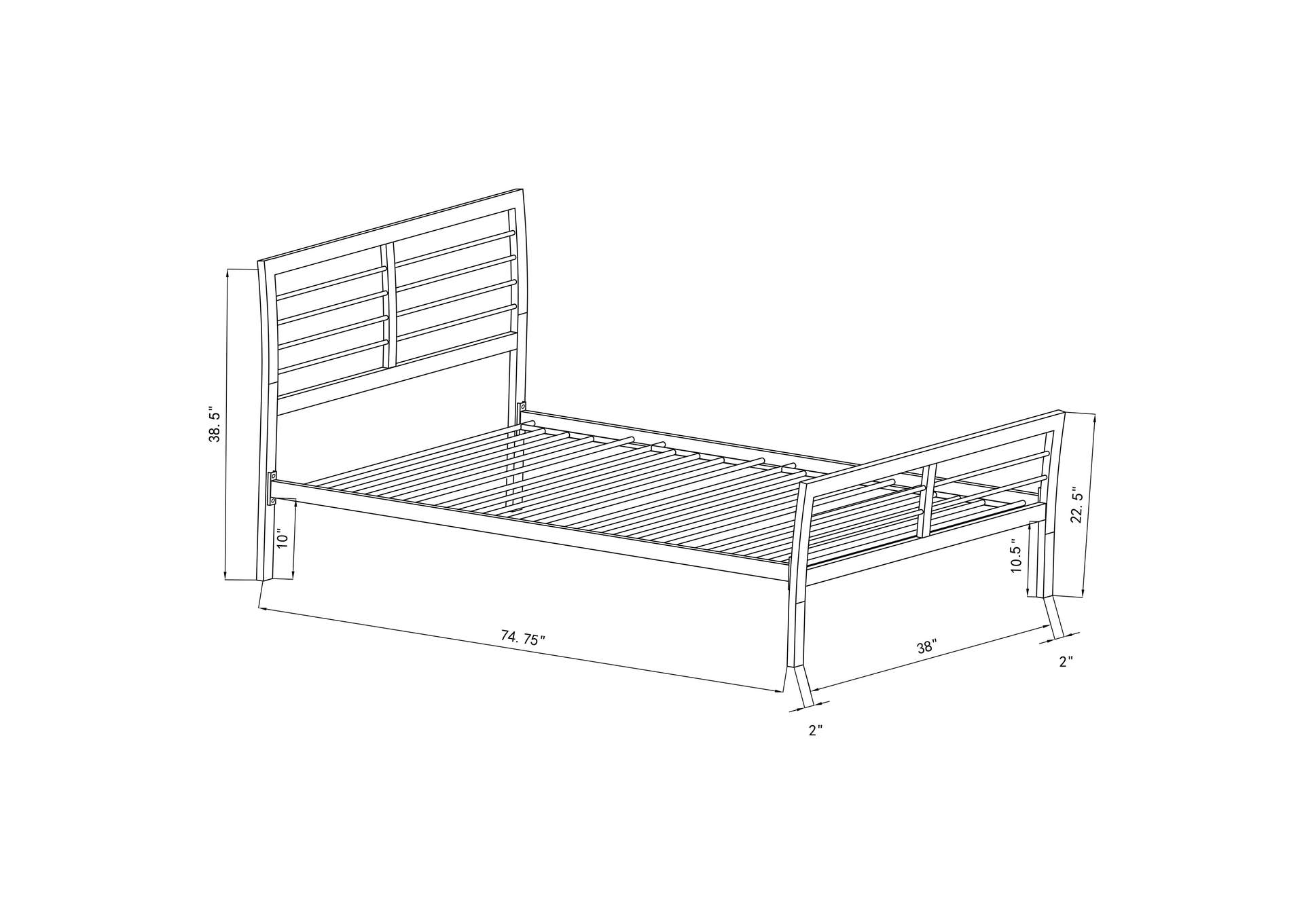 Cooper Twin Metal Bed Silver,Coaster Furniture