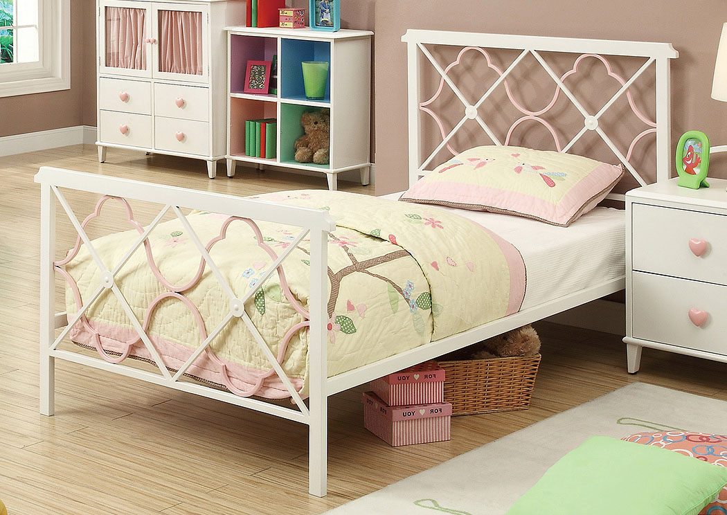 Juliette Sandy Yellow & Pink Twin Bed,ABF Coaster Furniture