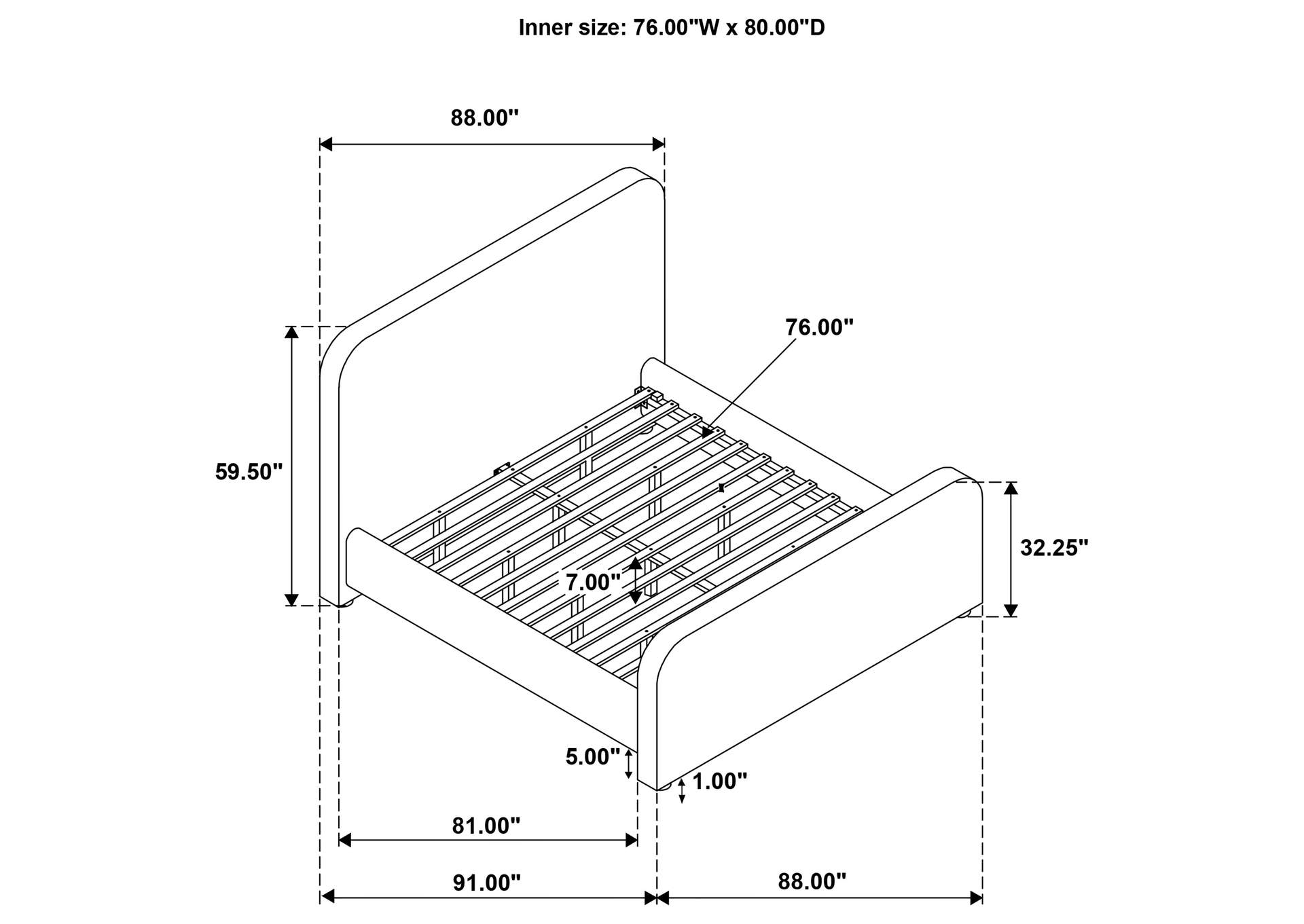 E KING BED,Coaster Furniture