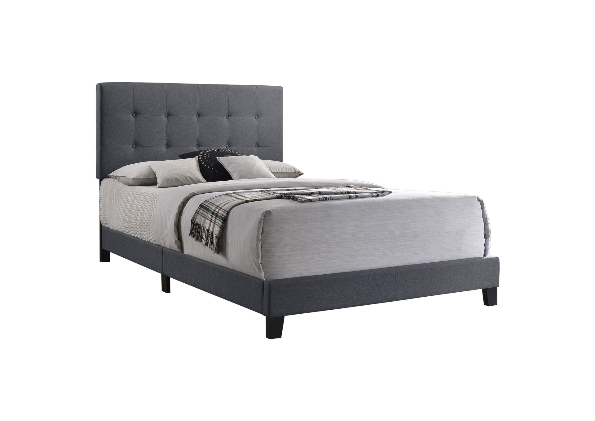 Mapes Tufted Upholstered Full Bed Grey,Coaster Furniture