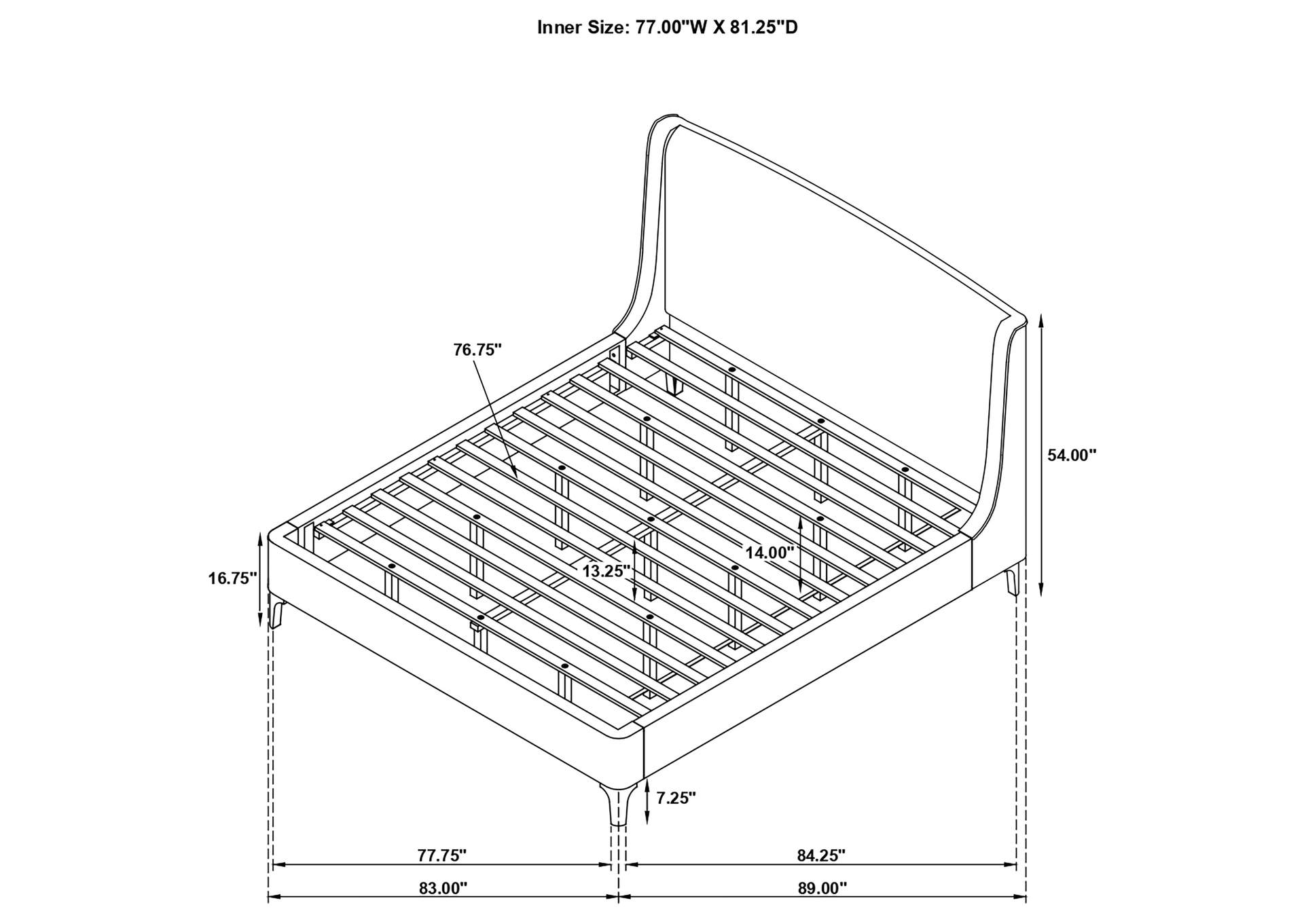 E KING BED,Coaster Furniture